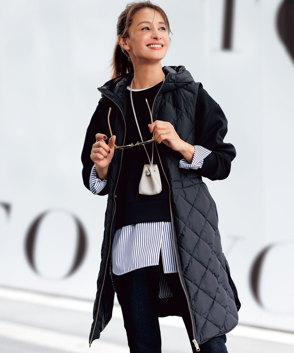 【オンワード】 UNFILO>ジャケット/アウター 【TAION×UNFILO 】フード付きジレ ネイビー L レディース 【オンワード】 UNFILO>ジャケット/アウター 【TAION×UNFILO 】フード付きジレ ネイビー L レディース