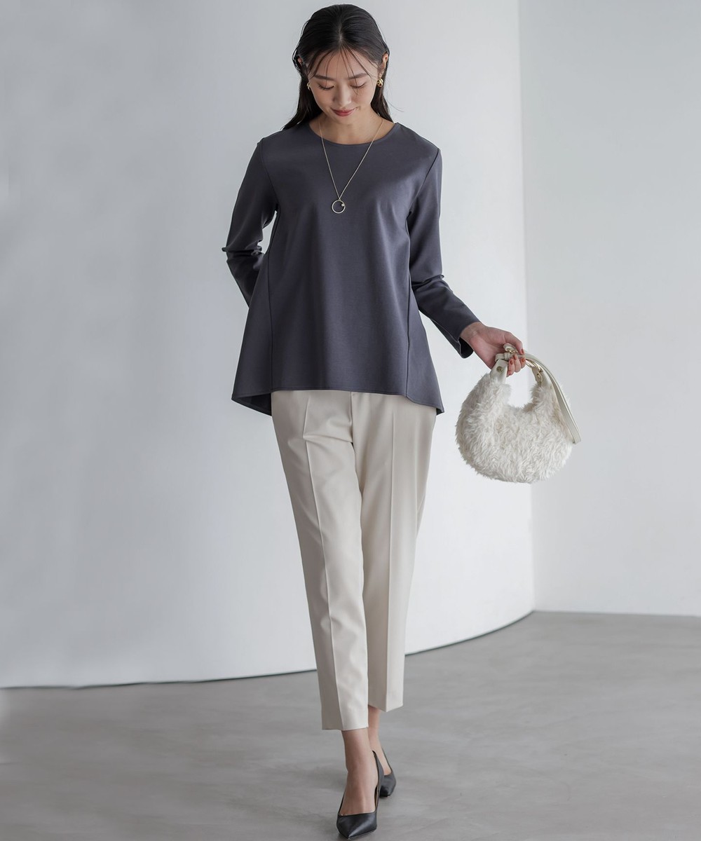 【オンワード】 組曲>パンツ ハンサムツイルテーパード パンツ アイボリー 1 レディース 【オンワード】 組曲>パンツ ハンサムツイルテーパード パンツ アイボリー 1 レディース