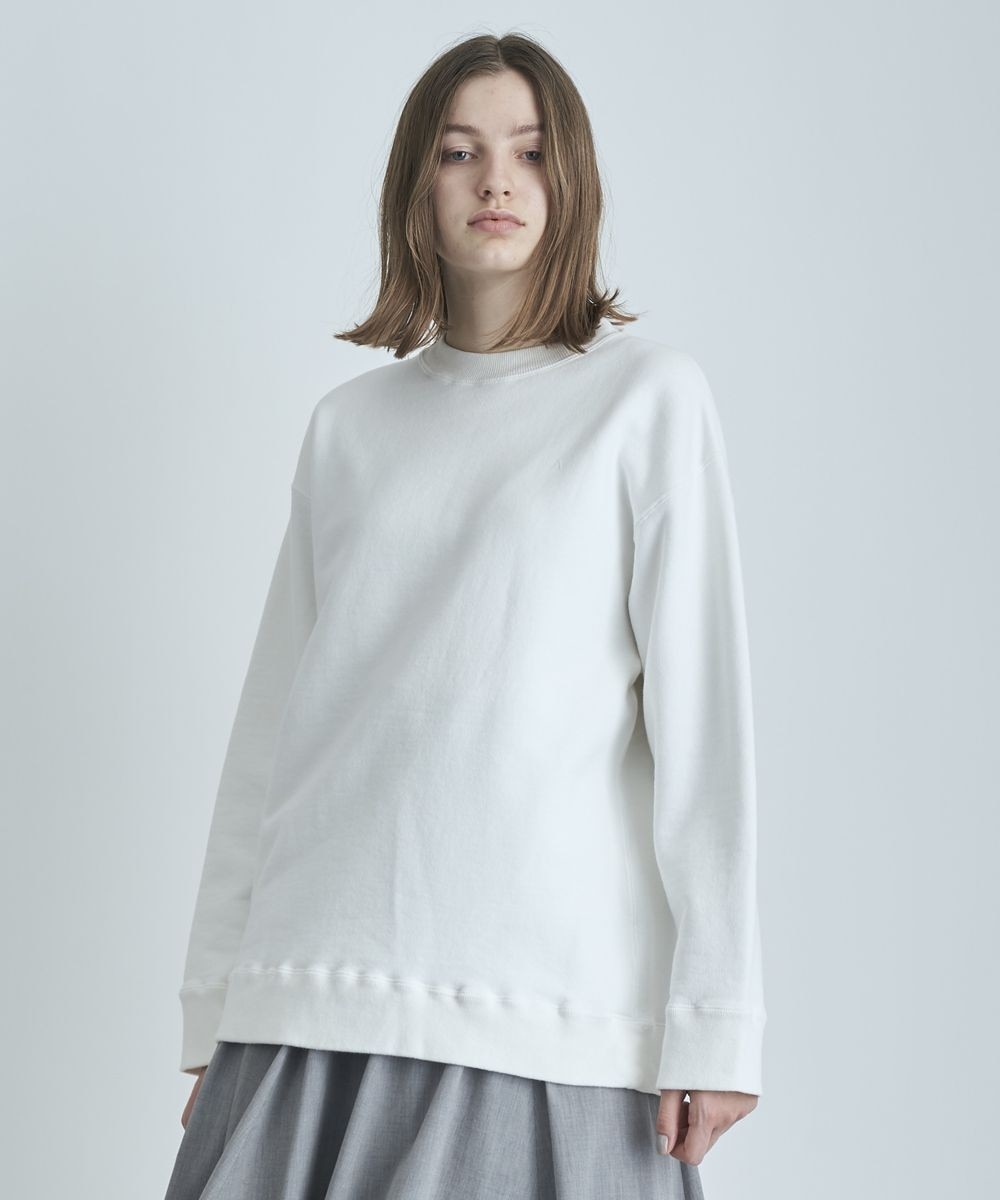 【オンワード】 ATON>トップス GARMENT DYE URAKE オーバーサイズプルオーバー - UNISEX WHITE 02 レディース 【送料無料】