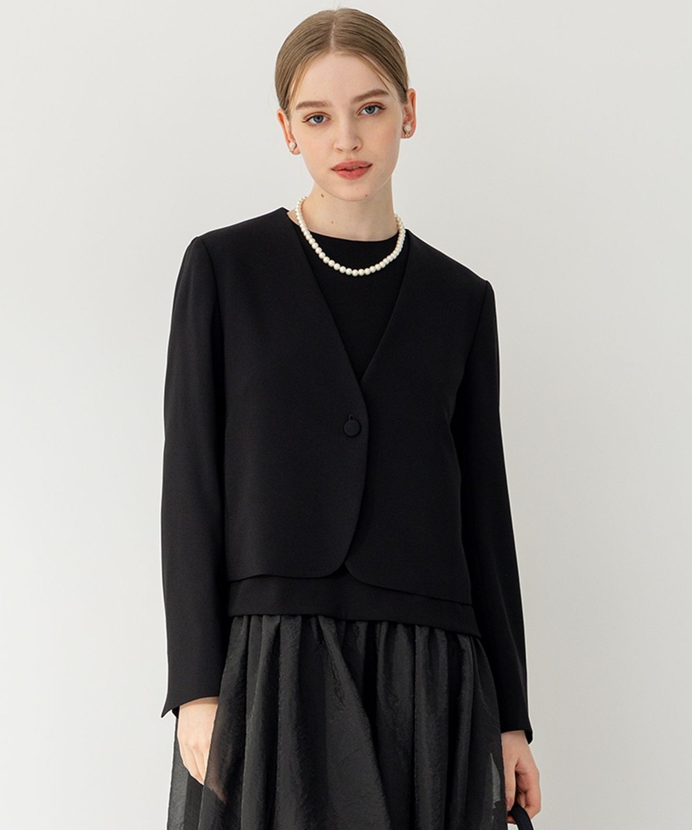 【オンワード】 23区 S(小さいサイズ)>ジャケット/アウター 【APPLAUDIR】クリアジョーゼット 3WAYコンパクトジャケット ブラック 32 レディース 【オンワード】 23区 S(小さいサイズ)>ジャケット/アウター 【APPLAUDIR】クリアジョーゼット 3WAYコンパクトジャケット ブラック 32 レディース