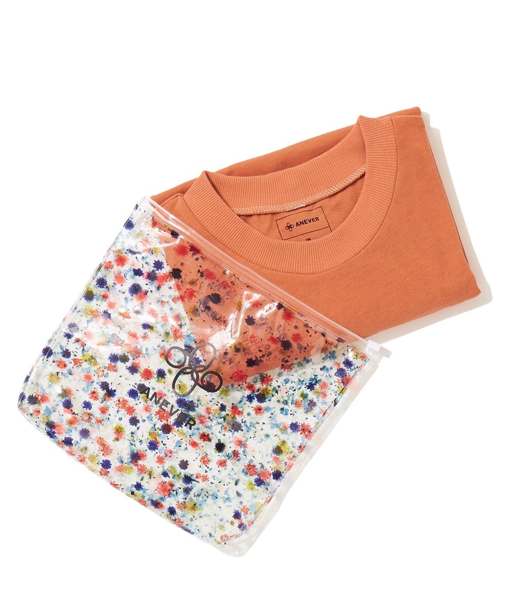 【オンワード】 ANEVER>トップス Travis Japan着用【SEDUM】洗える Tシャツ IN フラワーポーチ パープル 38 レディース 【送料無料】