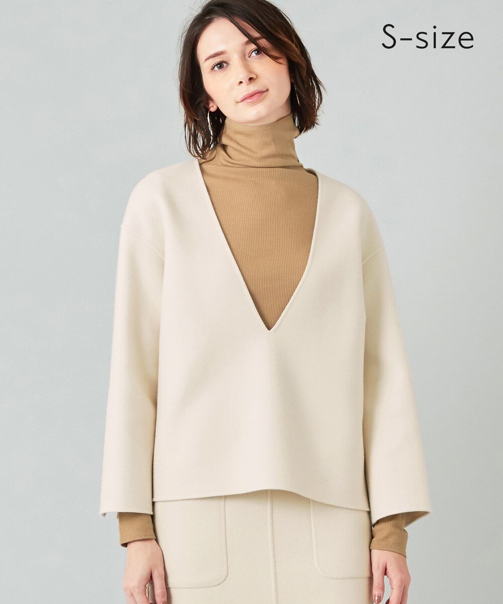 【オンワード】 BEIGE,>トップス 【S-size・Oggi 9月号掲載】ACTON / Vネックブラウス Moss 32 レディース 【送料無料】