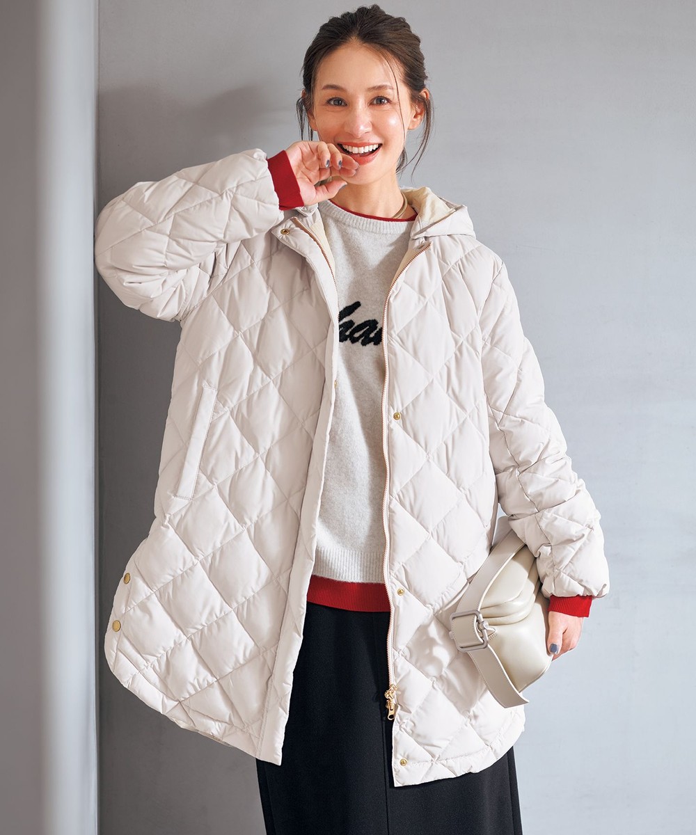 【オンワード】 UNFILO>ジャケット/アウター 【TAION×UNFILO 】2WAY キルティングダウン アイボリー L レディース 【オンワード】 UNFILO>ジャケット/アウター 【TAION×UNFILO 】2WAY キルティングダウン アイボリー L レディース