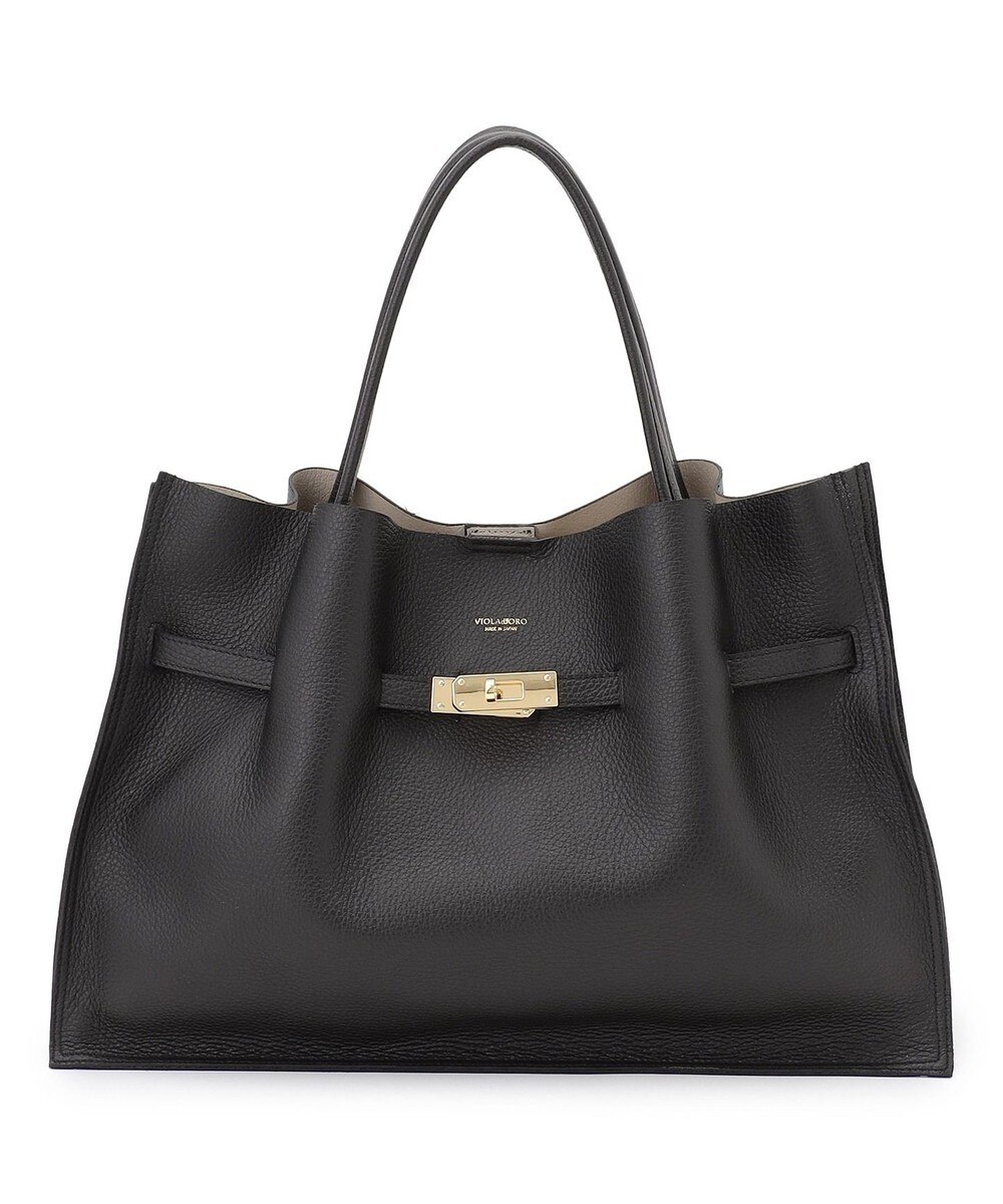 【オンワード】 23区>バッグ VIOLAd'ORO イタリアンWフェイスレザー ラージ トートバッグ ブラック F レディース