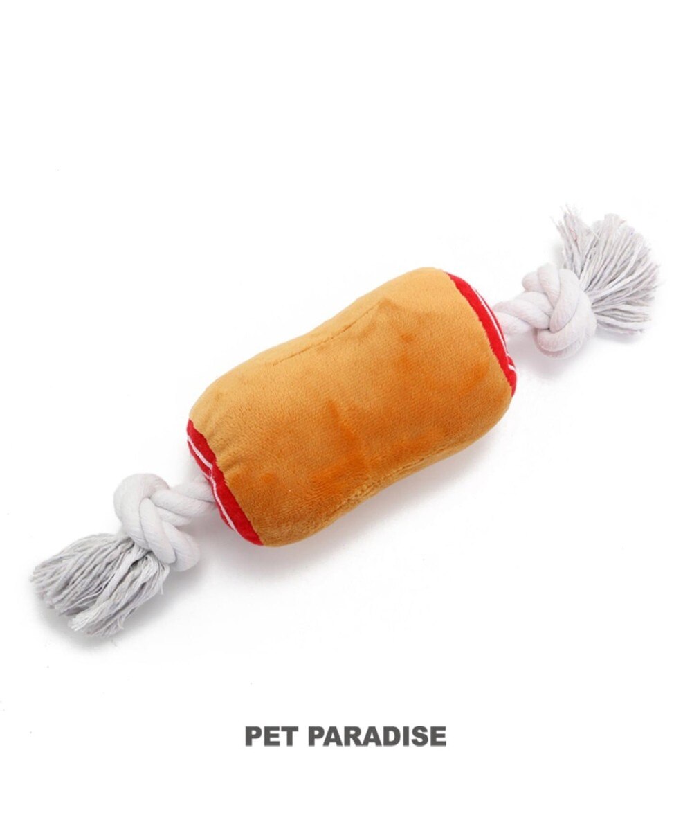 PET PARADISE>ペットグッズ ペットパラダイス 犬 おもちゃ ロープ 骨付き肉 大 茶 -