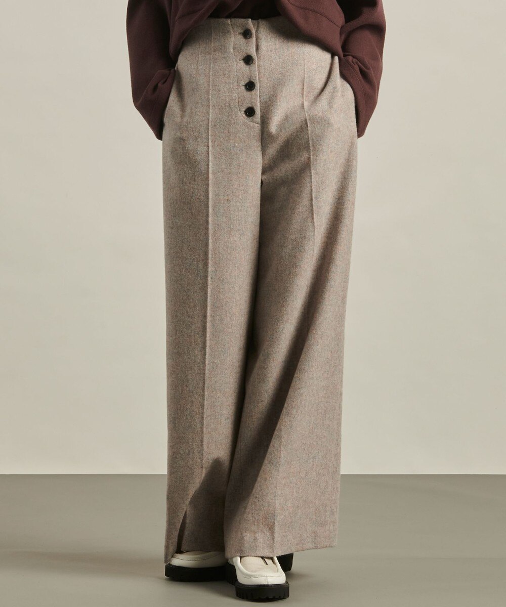 【オンワード】 JOSEPH STUDIO>パンツ ソフトフランネル ワイドパンツ ピンク 2 レディース 【送料無料】