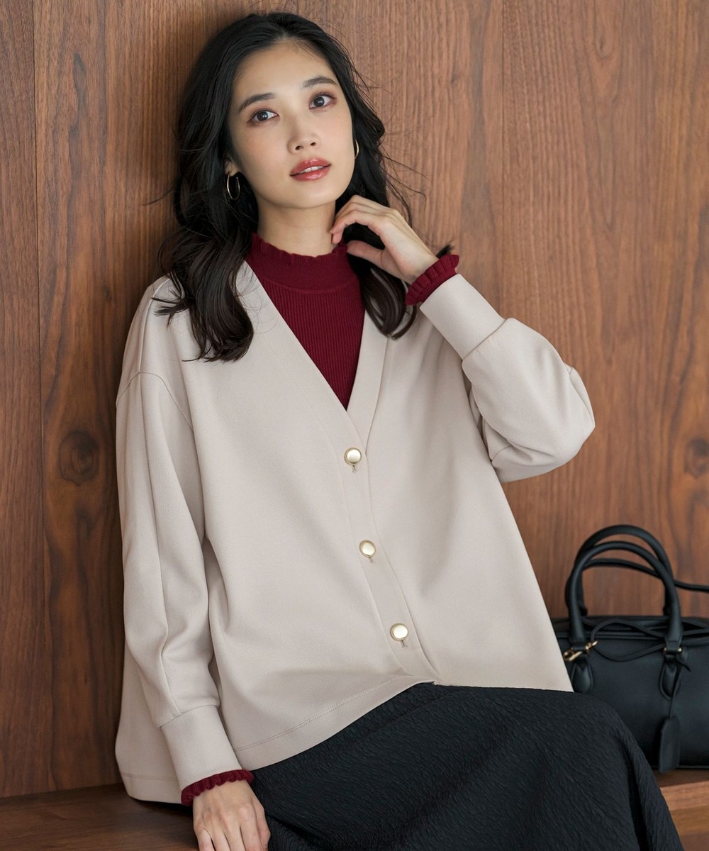 【オンワード】 ANY SIS>トップス 【洗える】カットジョーゼット カーディガン ライトグレー M レディース 【オンワード】 ANY SIS>トップス 【洗える】カットジョーゼット カーディガン ライトグレー M レディース