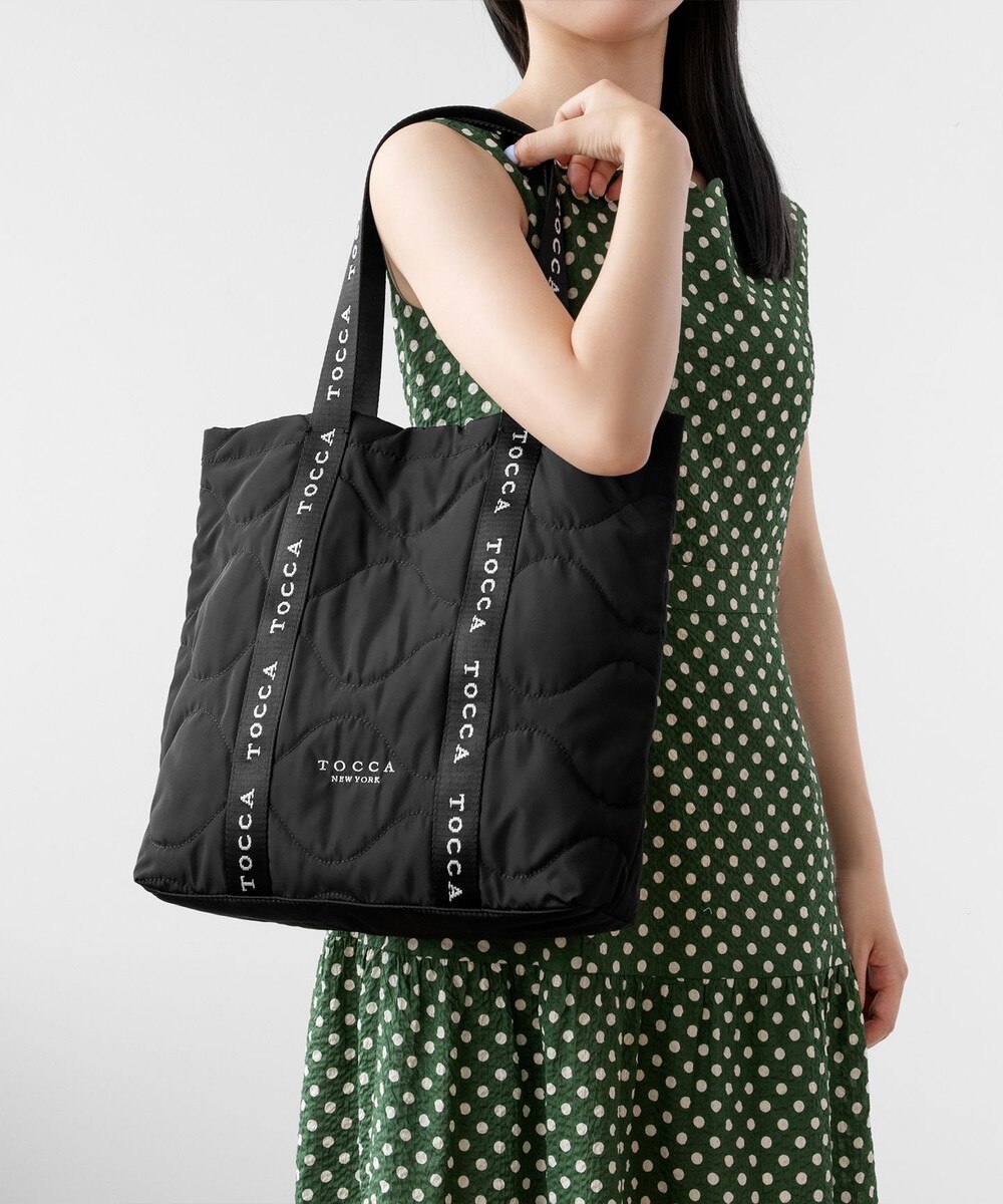 【オンワード】 TOCCA>バッグ 【WEB限定＆一部店舗限定】【A4サイズ対応】BOSCO TOTE トートバッグ ブラック F レディース