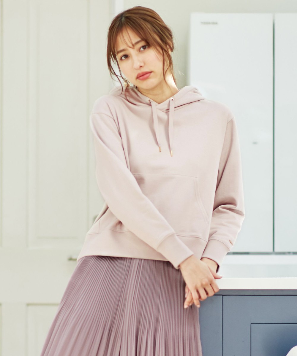 【オンワード】 any SiS L>トップス 【洗える】ベーシック裏毛 パーカー ラベンダー 4 レディース 【送料無料】