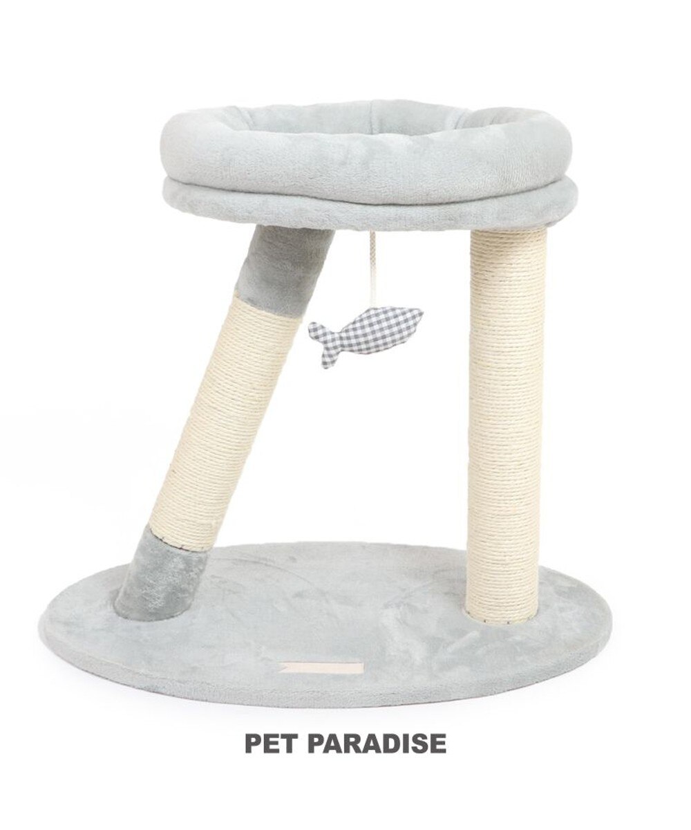 ＜オンワード＞PET PARADISE>ペットグッズ 猫 キャットタワー 55cm スリム グレー - 【送料無料】