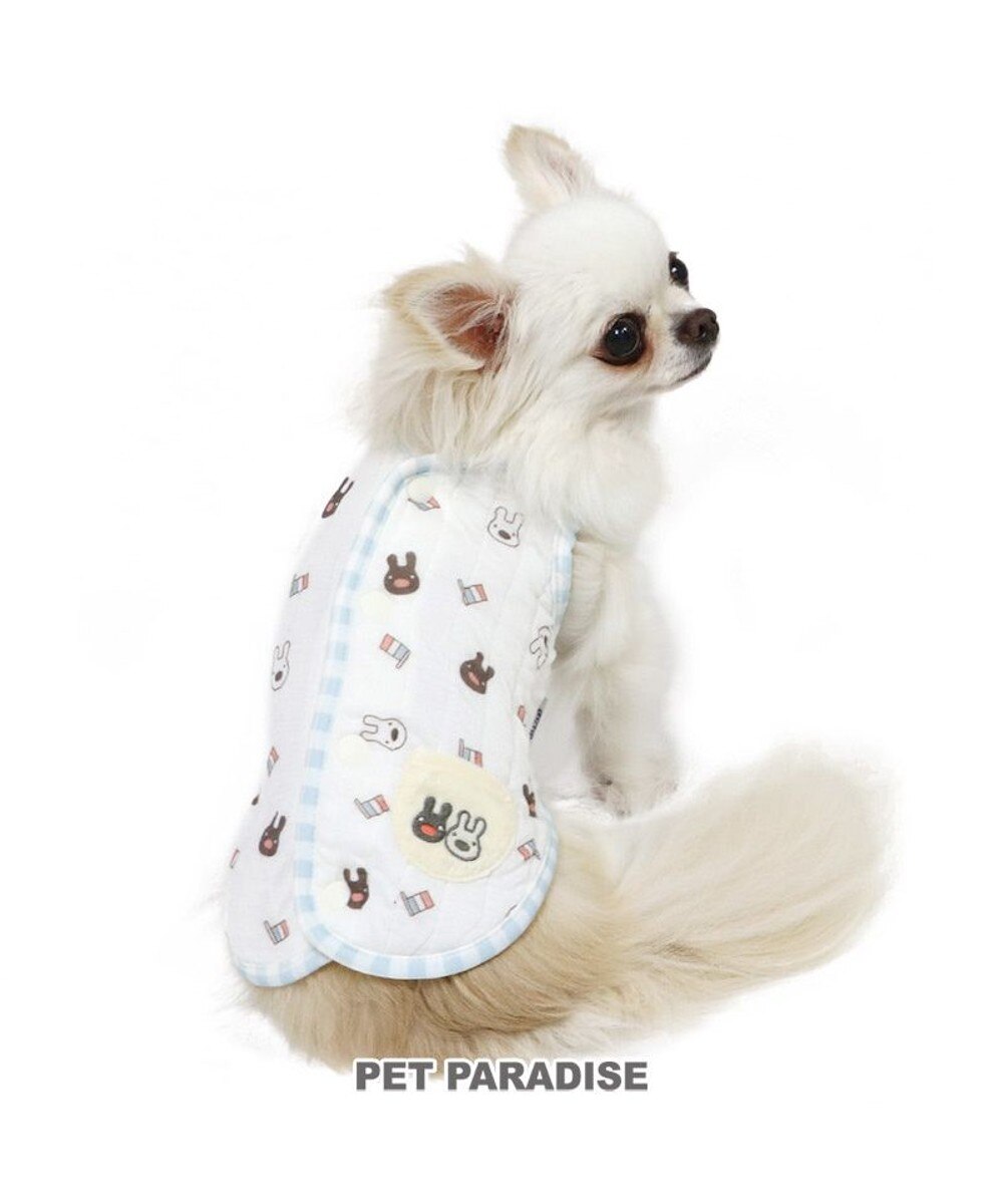 PET PARADISE>ペットグッズ 犬 服 リサとガスパール 背中開き ベスト 【小型犬】 キルト 白~オフホワイト ３Ｓ