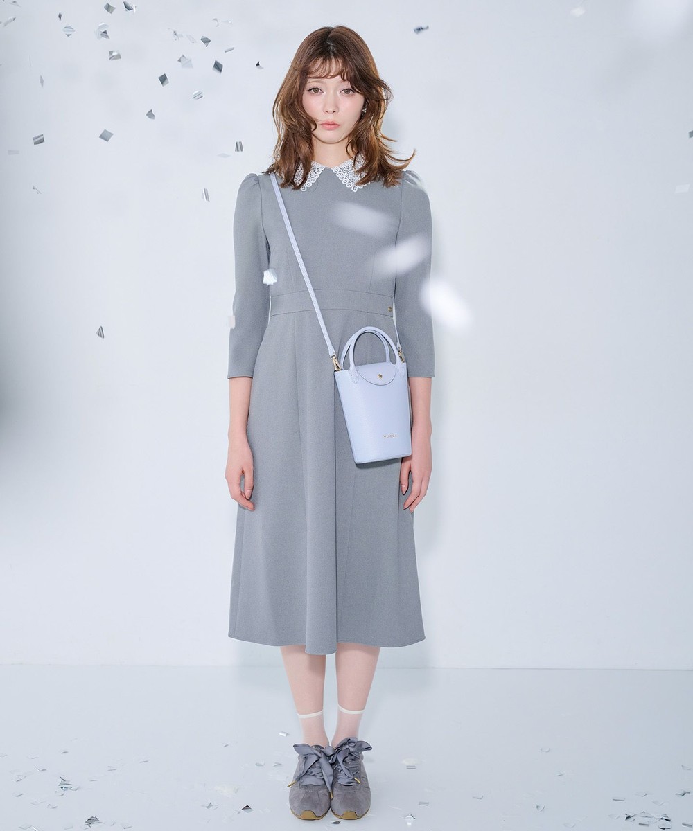 【オンワード】 TOCCA>ワンピース 【WEB限定カラーあり】SWEET TEA TIME LACE ドレス ライトグレー 0 レディース