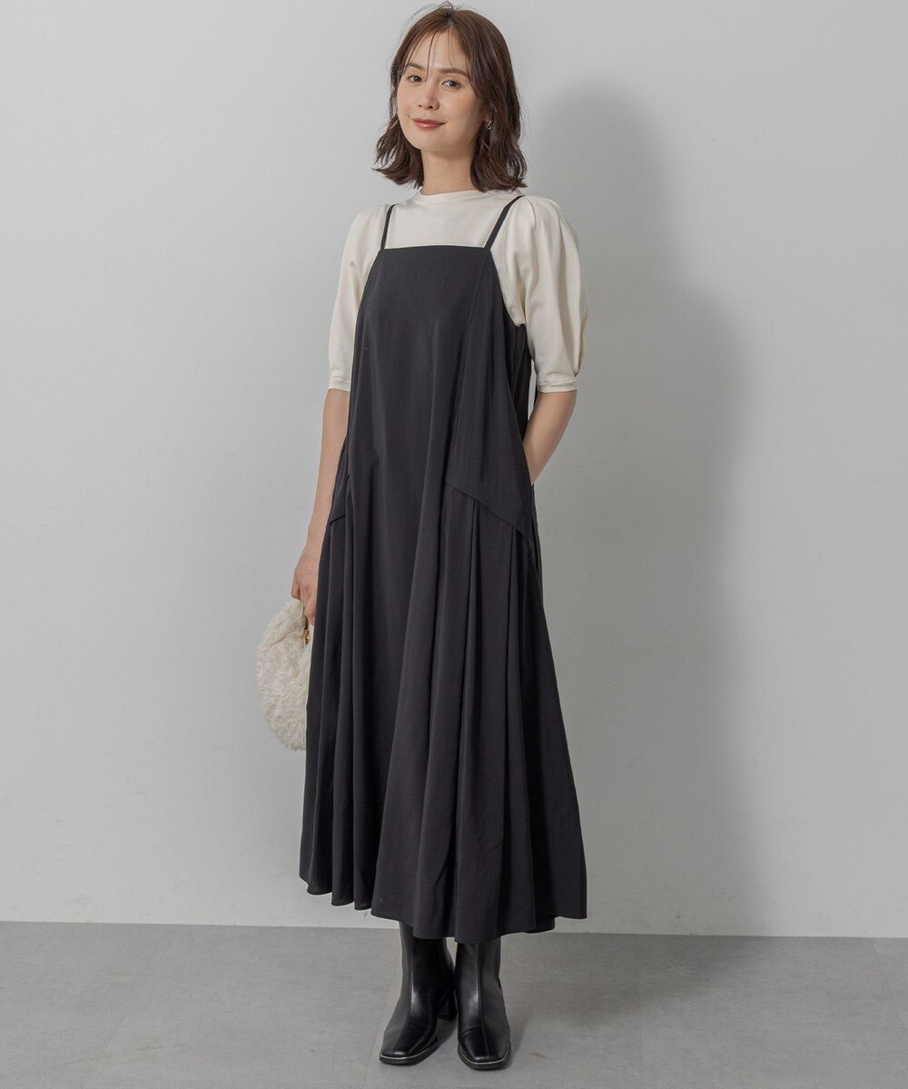 【オンワード】 組曲>ワンピース 【WEB限定】バウンディングシャーティングキャミ ワンピース ブラック 2 レディース