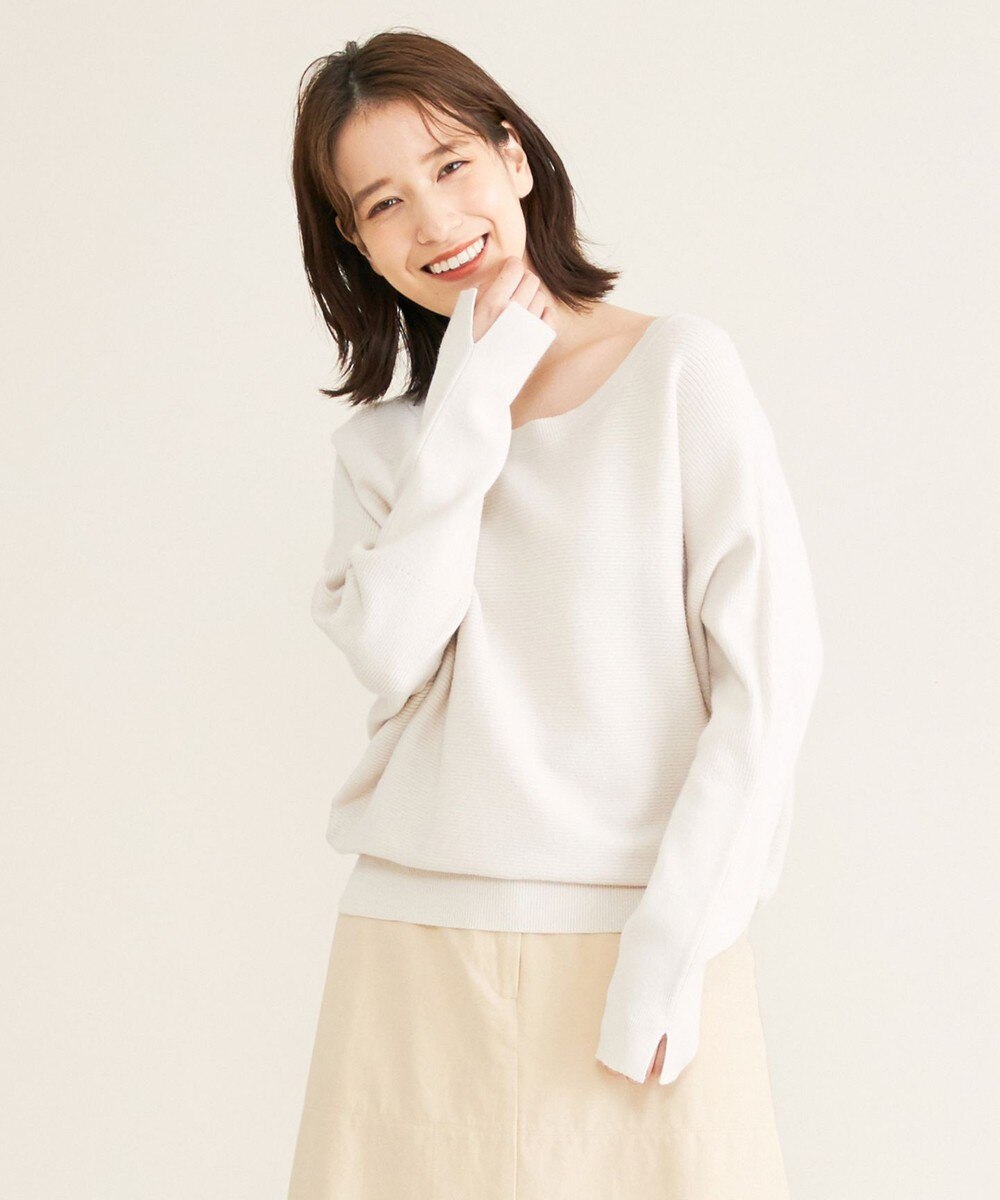 【オンワード】 SHARE PARK LADIES>トップス 【洗える】ドルマンスリーブニット イエロー 1 レディース 【送料無料】