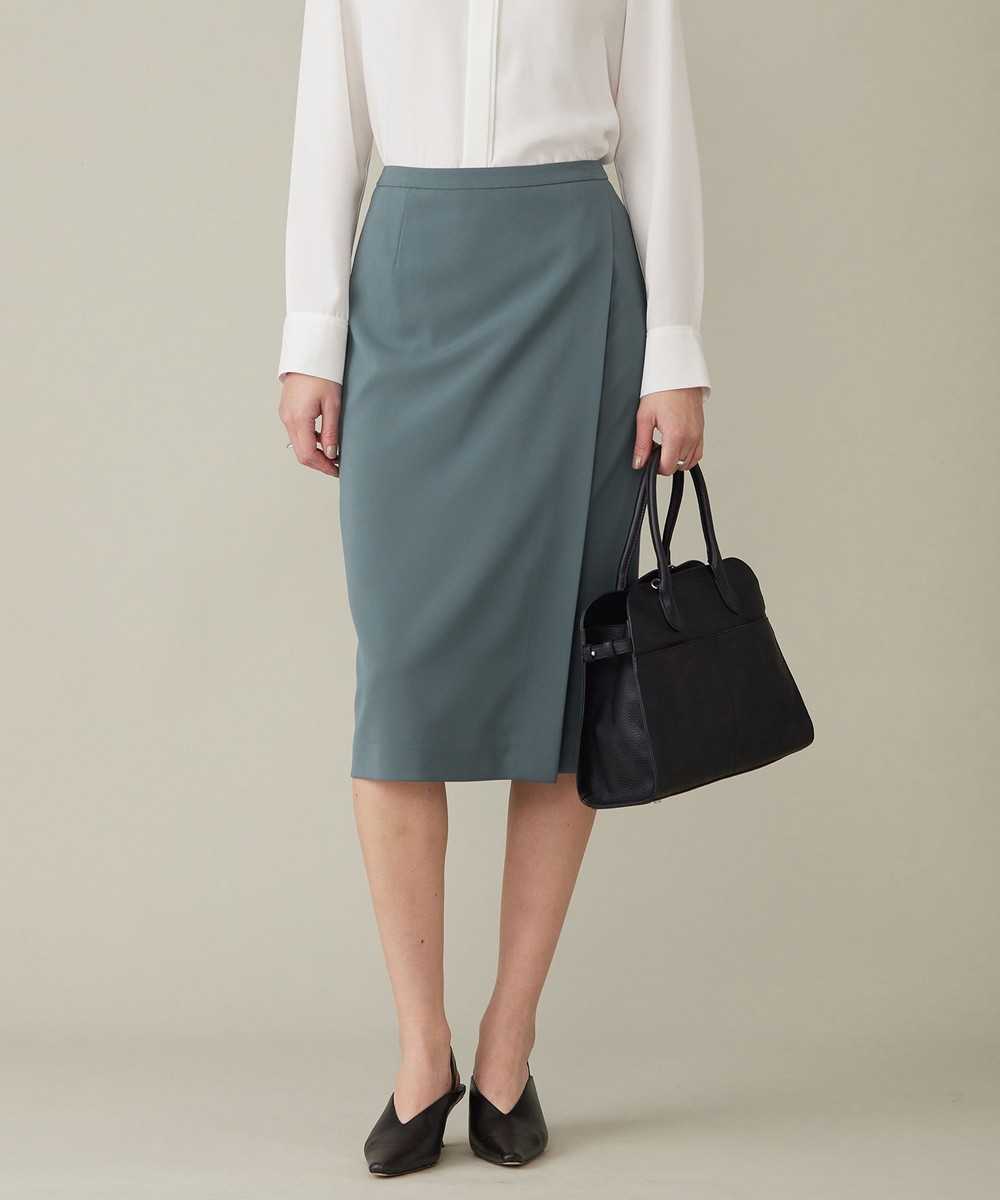 【オンワード】 ICB>スカート 【新色追加・防シワ・速乾・洗える】Fied ラップ風スカート ブルーグレー 8 レディース 【オンワード】 ICB>スカート 【新色追加・防シワ・速乾・洗える】Fied ラップ風スカート ブルーグレー 8 レディース