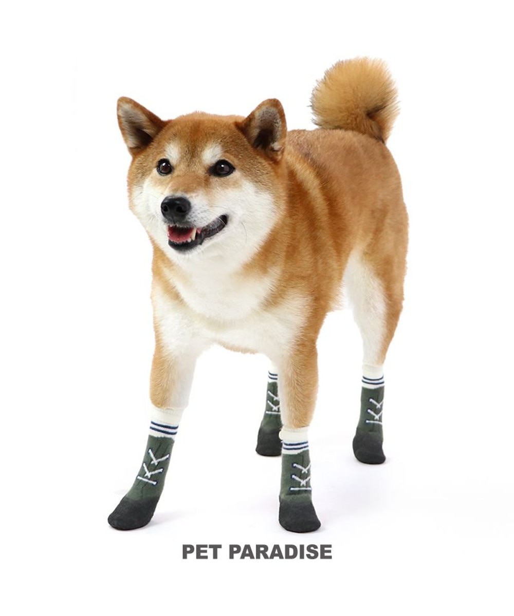 PET PARADISE>ペットグッズ 犬 靴 靴下 フィットシューズ 【SM】 グリーン ブラウン グリーン ＳＭ