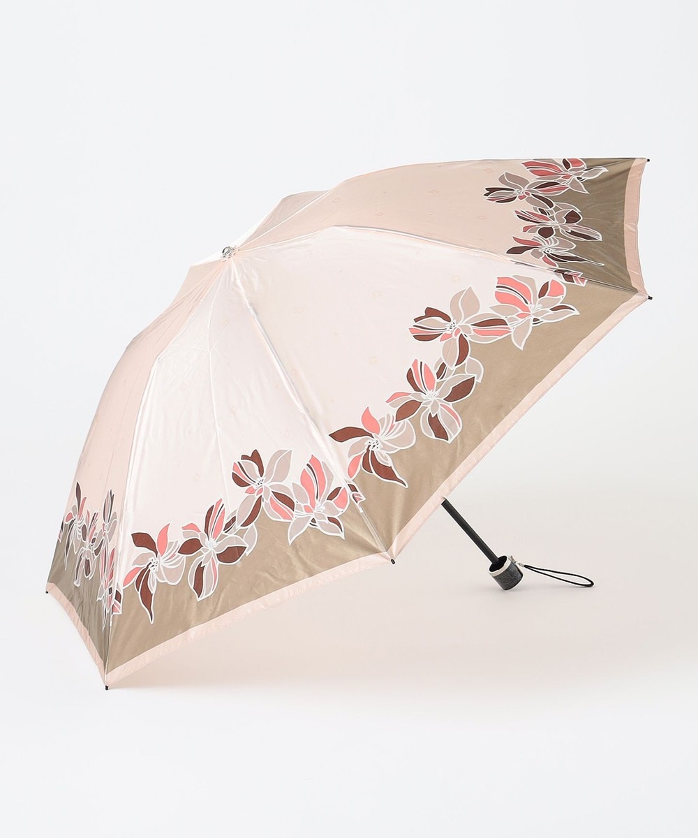 MOONBAT>ファッション雑貨 【雨傘】 ミラショーン (milaschon) 折りたたみ傘サテンプリント ピンク F レディース 【送料無料】