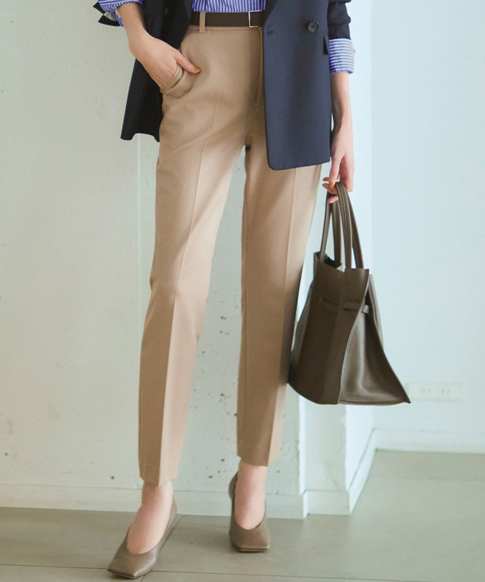 【オンワード】 23区 S(小さいサイズ)>パンツ 【撥水加工/洗える】TRストレッチギャバ テーパード パンツ キャメル 32 レディース 【オンワード】 23区 S(小さいサイズ)>パンツ 【撥水加工/洗える】TRストレッチギャバ テーパード パンツ キャメル 32 レディース
