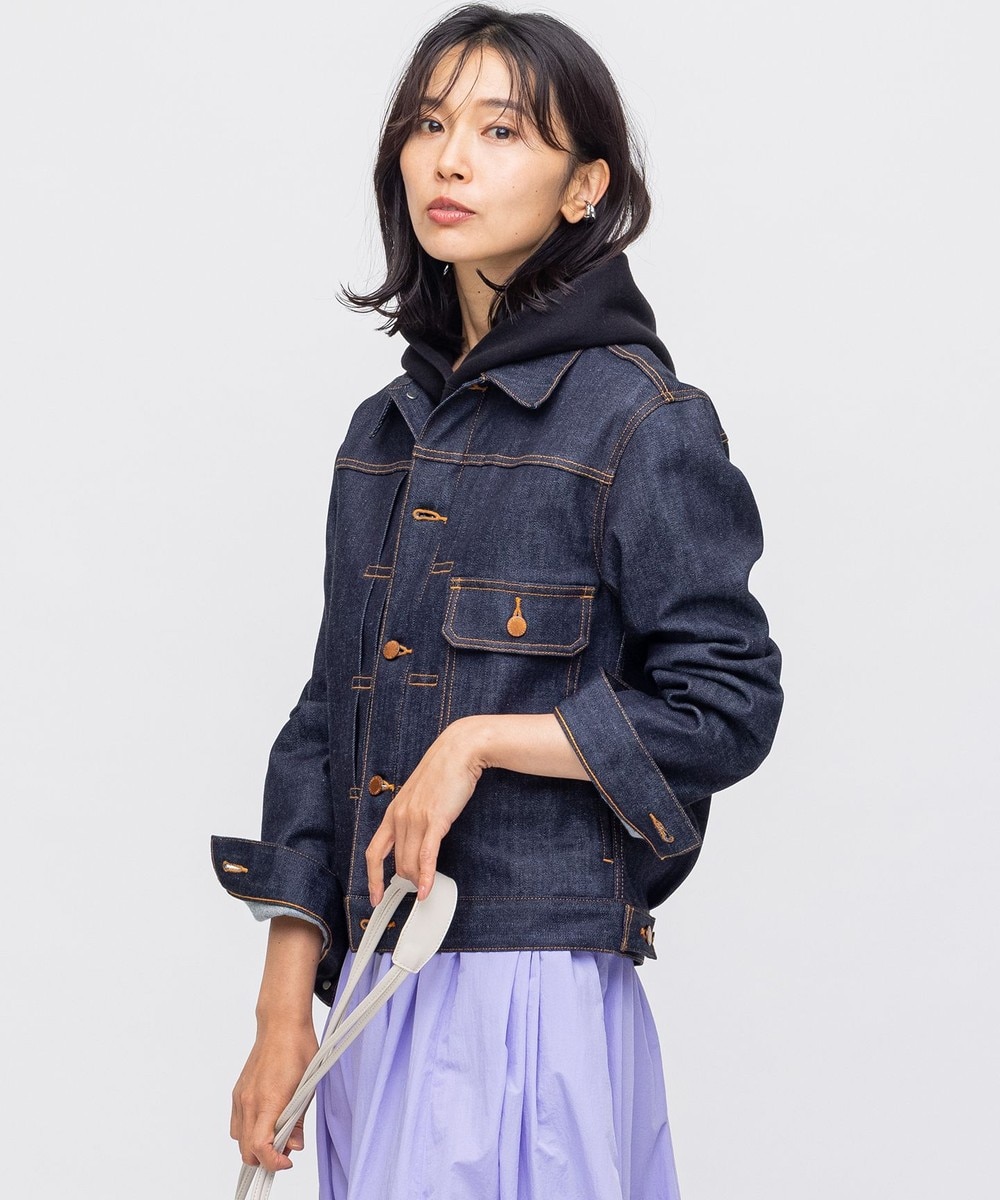 【オンワード】 23区 L>ジャケット/アウター 【洗える】23区DENIMストレッチデニム ジャケット ウォッシュドブルー 50 レディース 【送料無料】