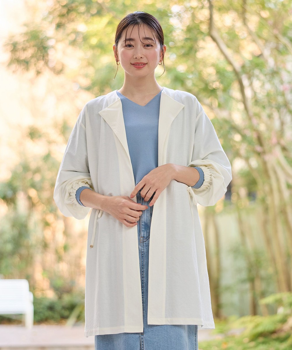 【オンワード】 ANY>トップス 【洗濯機可/UVケア】ドロストピケカーディガン オフ F レディース 【オンワード】 ANY>トップス 【洗濯機可/UVケア】ドロストピケカーディガン オフ F レディース