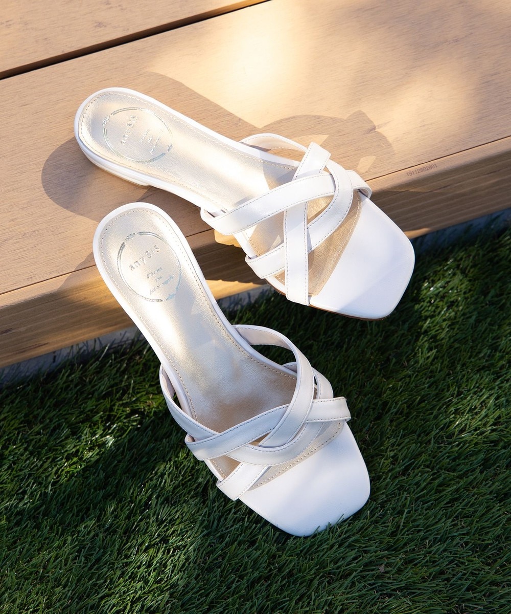 【オンワード】 any SiS>シューズ メッシュローヒール サンダル オフホワイト M レディース 【送料無料】