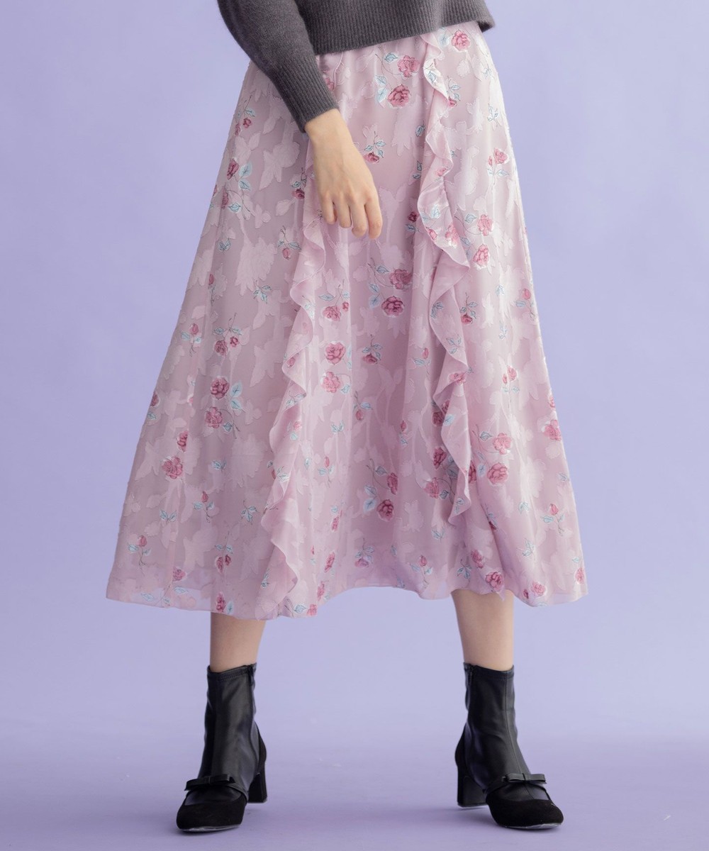 【オンワード】 TOCCA>スカート 【TOCCA LAVENDER】Rose Cut Jacquard Print Skirt スカート ローズ 0 レディース 【送料無料】