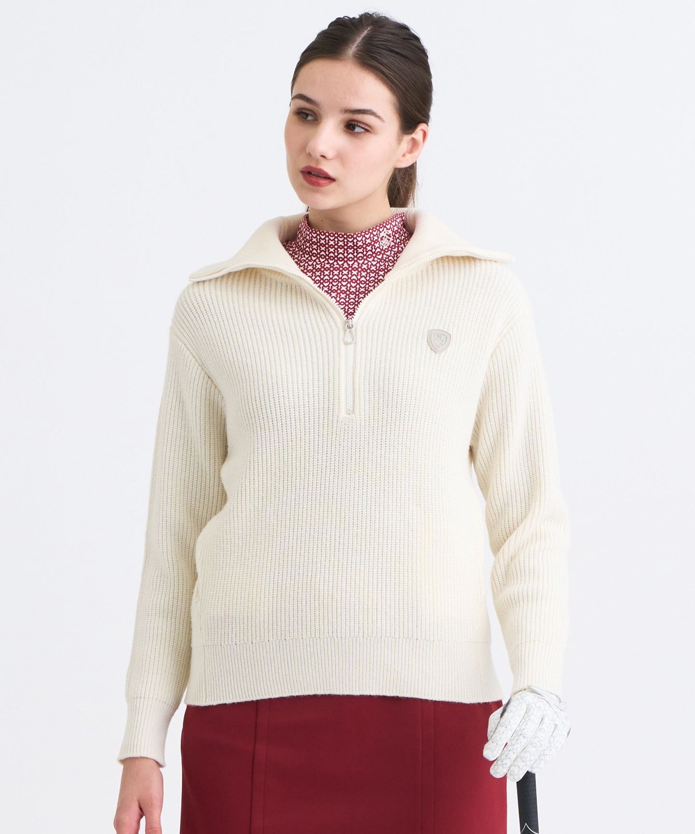 【オンワード】 23区GOLF>トップス 【WOMEN】ウイングカラーニット ホワイト SM レディース 【オンワード】 23区GOLF>トップス 【WOMEN】ウイングカラーニット ホワイト SM レディース