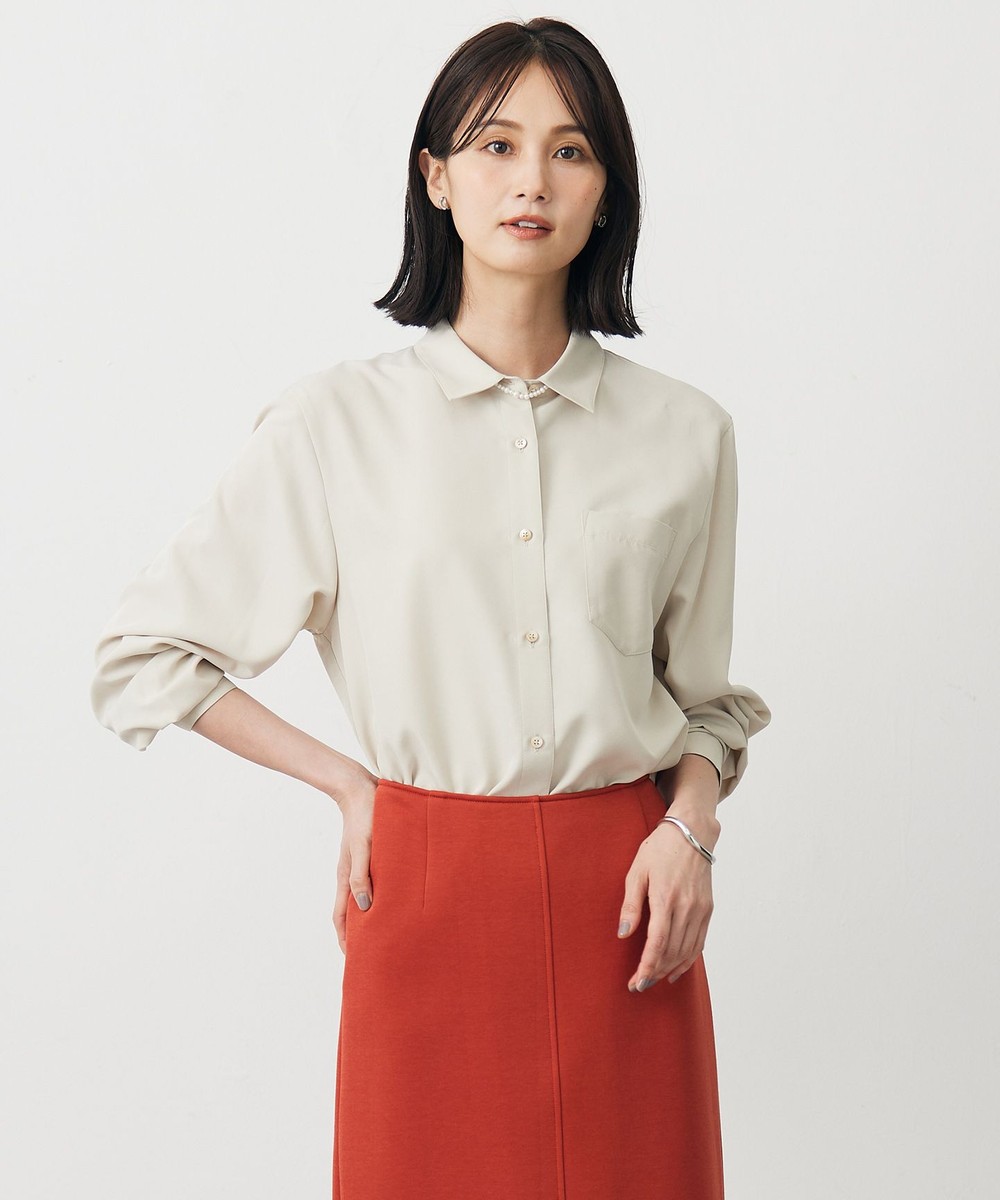 【オンワード】 J.PRESS LADIES>トップス ピーチポプリン シャツ サンドベージュ 9 レディース 【オンワード】 J.PRESS LADIES>トップス ピーチポプリン シャツ サンドベージュ 9 レディース