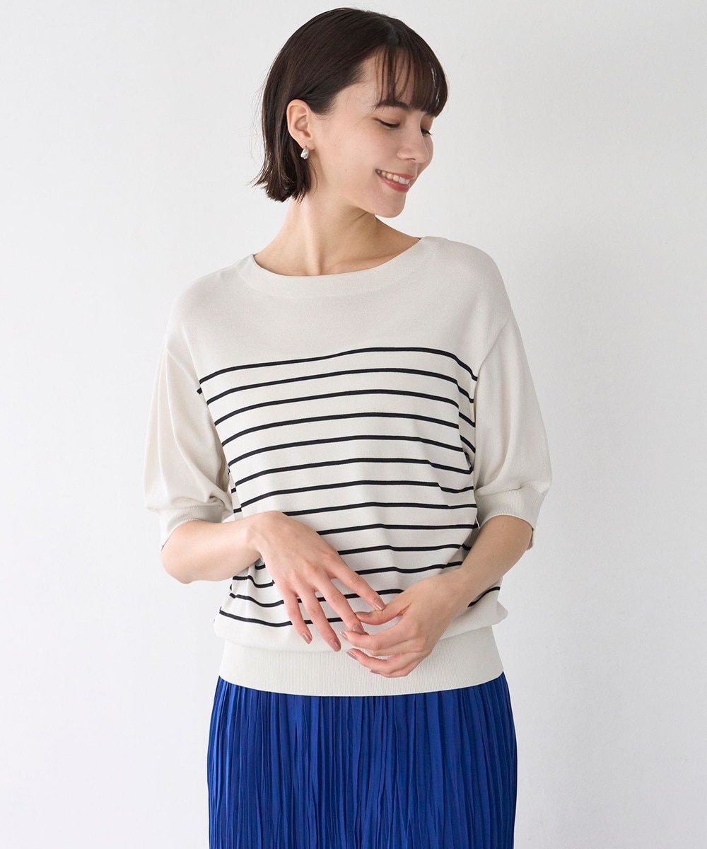 【接触冷感/UVケア/抗菌防臭】スゴ機能 パフスリーブニット