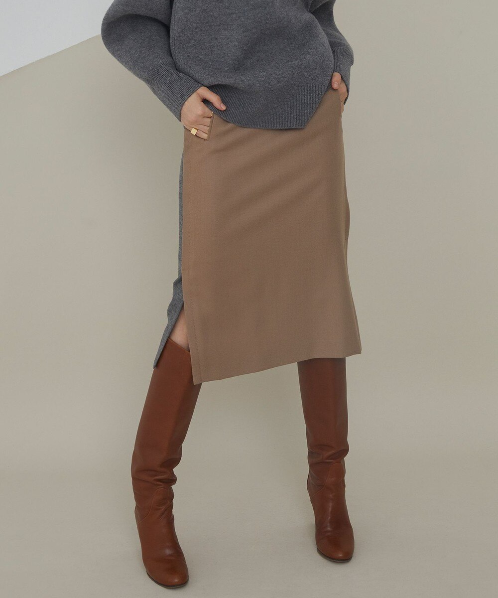 【オンワード】 BEIGE,>スカート ILONSE / ハイウエストスカート Navy×Charcoal 2 レディース 【送料無料】