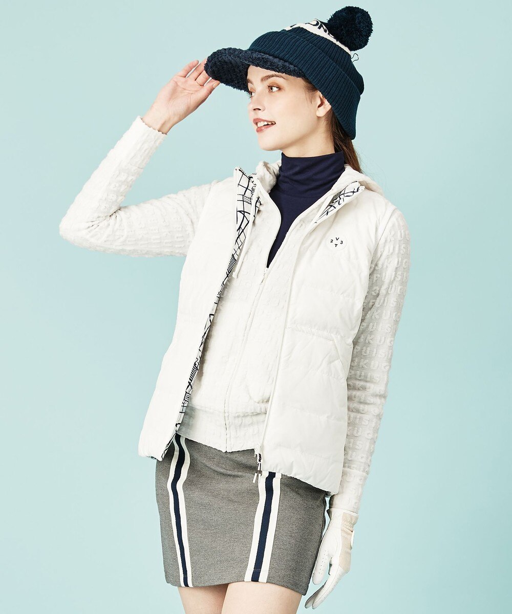 【オンワード】 23区GOLF>ジャケット/アウター 【WOMEN】 リバーシブル ダウンベスト ホワイト 3 レディース 【送料無料】