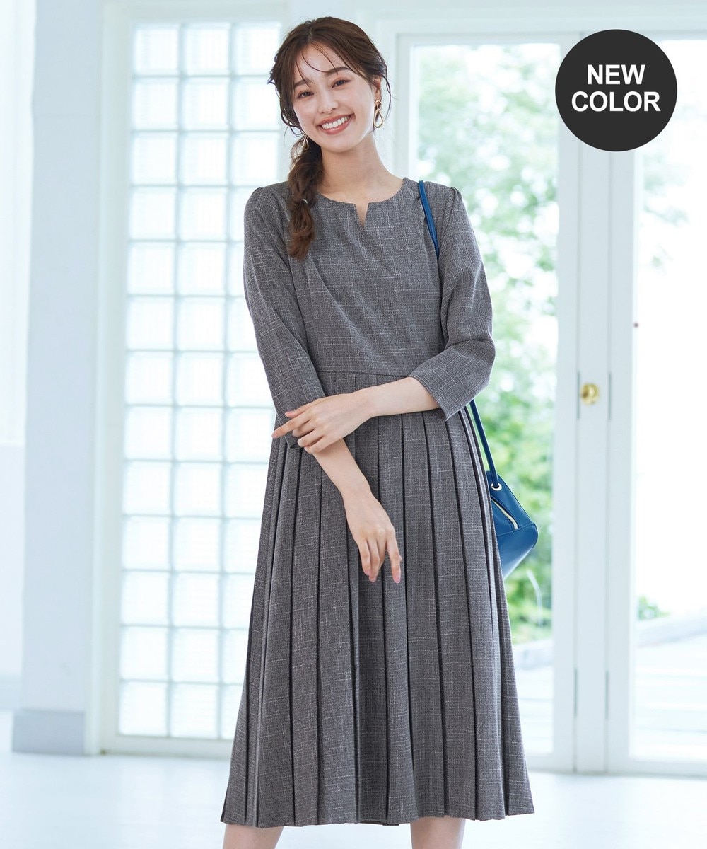 【洗える】プリーツワンピース
