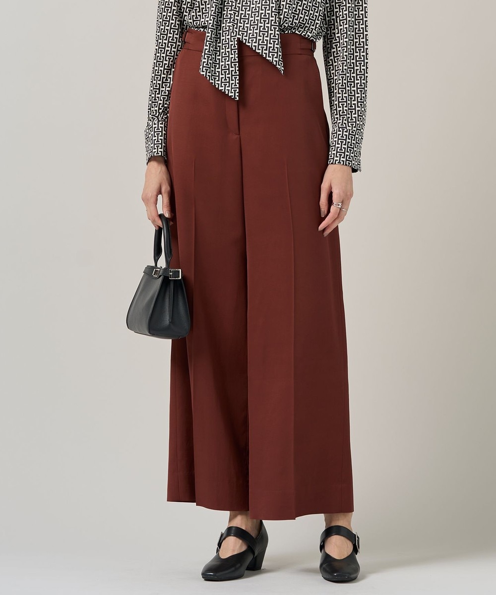 【オンワード】 ICB>パンツ 【30th ANNIVERSARY】ヴィスコースウールツイル ワイドパンツ マホガニー 6 レディース 【オンワード】 ICB>パンツ 【30th ANNIVERSARY】ヴィスコースウールツイル ワイドパンツ マホガニー 6 レディース