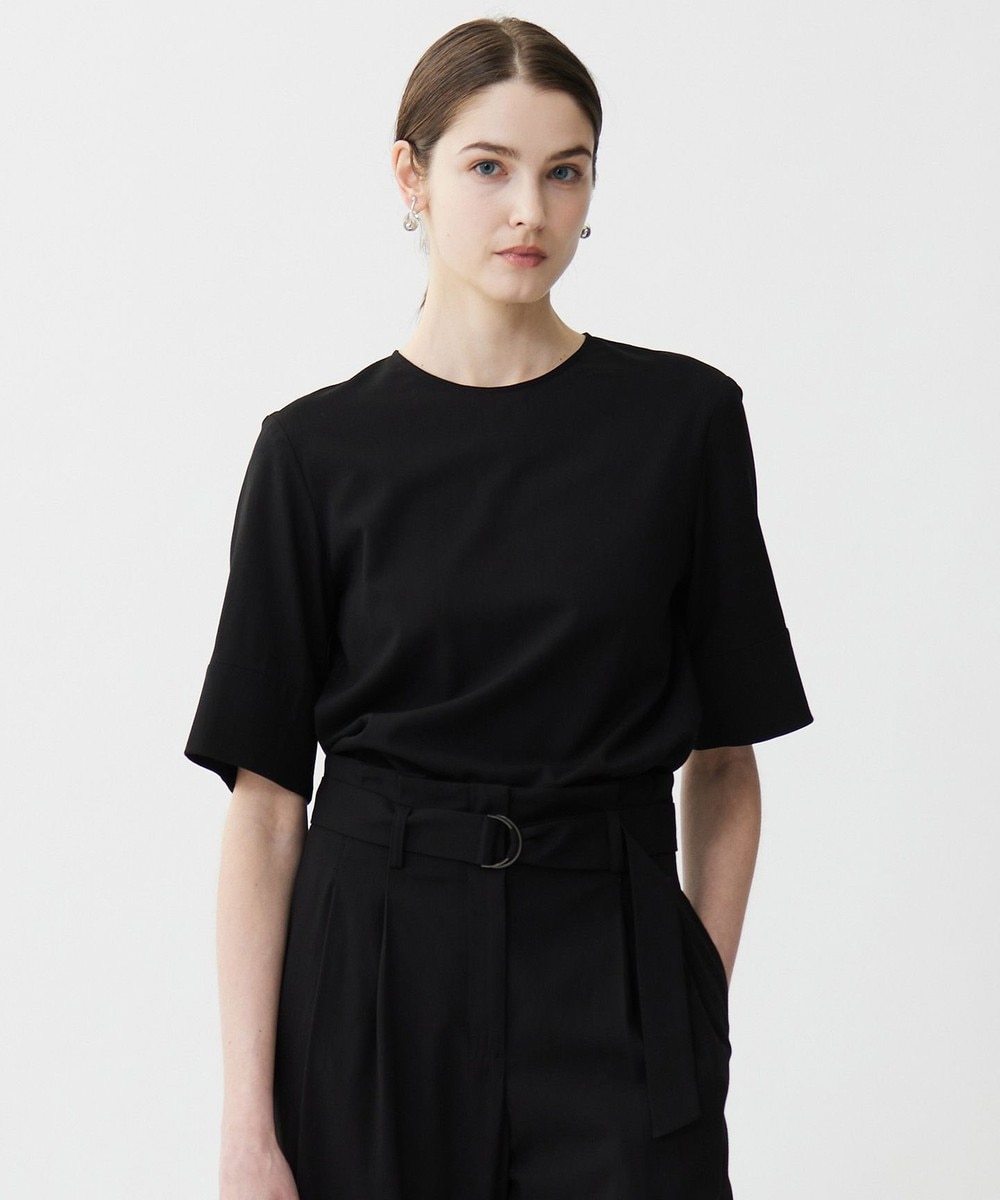 【オンワード】 ICB>トップス 【接触冷感・UVカット・洗える】 T/Rドライリネン Tブラウス ブラック 6 レディース 【オンワード】 ICB>トップス 【接触冷感・UVカット・洗える】 T/Rドライリネン Tブラウス ブラック 6 レディース