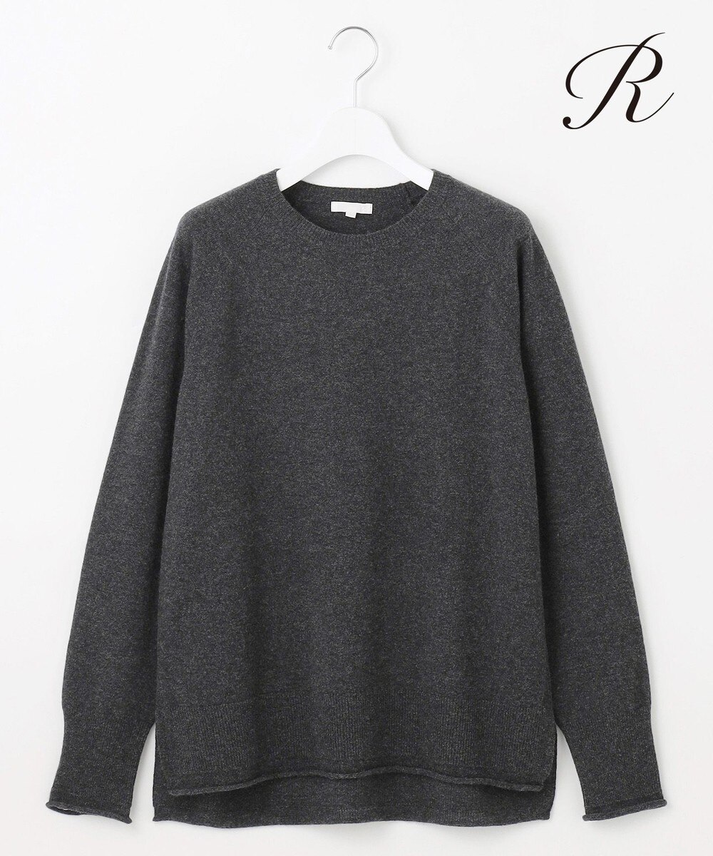 【オンワード】 23区>トップス 【R(アール)】マイクロンメリノウール クルーネックニット チャコールグレー 38 レディース