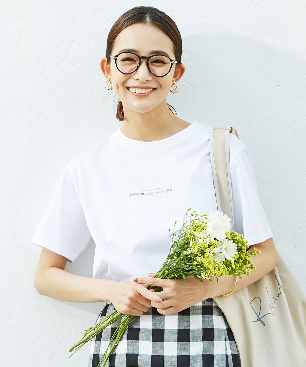 【オンワード】 J.PRESS LADIES L>トップス ミニロゴ Tシャツ ブラック T15 レディース 【送料無料】