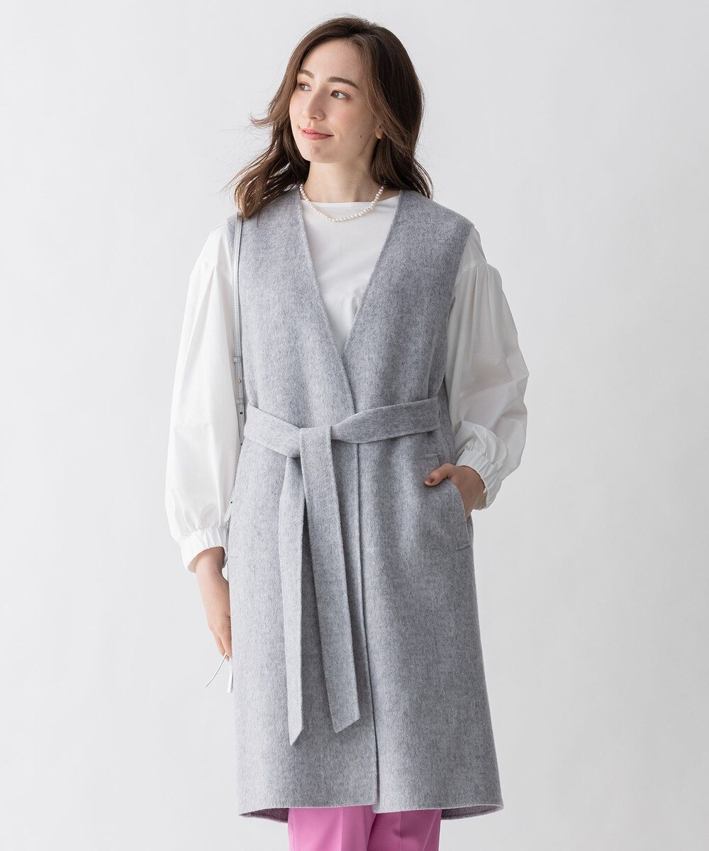 【オンワード】 自由区 L>トップス MANTECO リバー ジレ ベージュ 44 レディース 【送料無料】