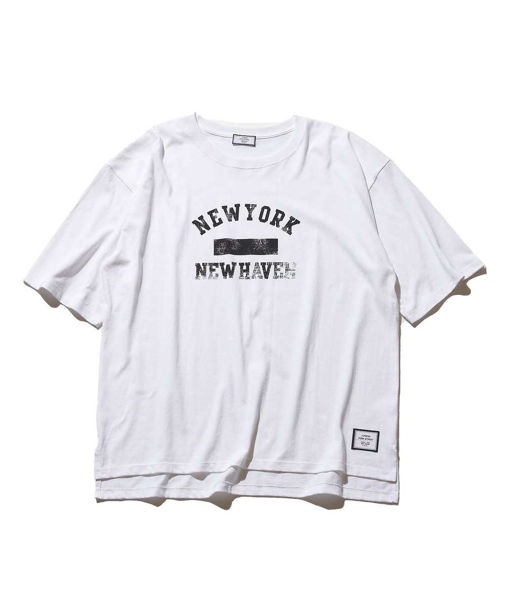 【オンワード】 J.PRESS YORK STREET>トップス 【UNISEX】 カレッジ Tシャツ ブラック M レディース 【送料無料】