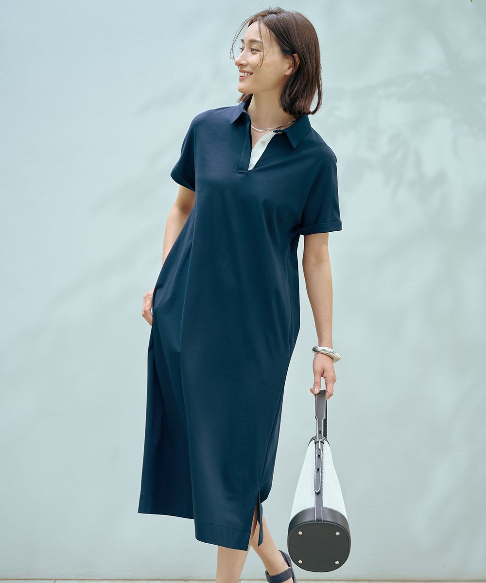【オンワード】 J.PRESS LADIES S(小さいサイズ)>ワンピース 【WEB限定カラーあり・洗える】コンパクトコットンスムース ポロワンピース ネイビー P5 レディース 【オンワード】 J.PRESS LADIES S(小さいサイズ)>ワンピース 【WEB限定カラーあり・洗える】コンパクトコットンスムース ポロワンピース ネイビー P5 レディース