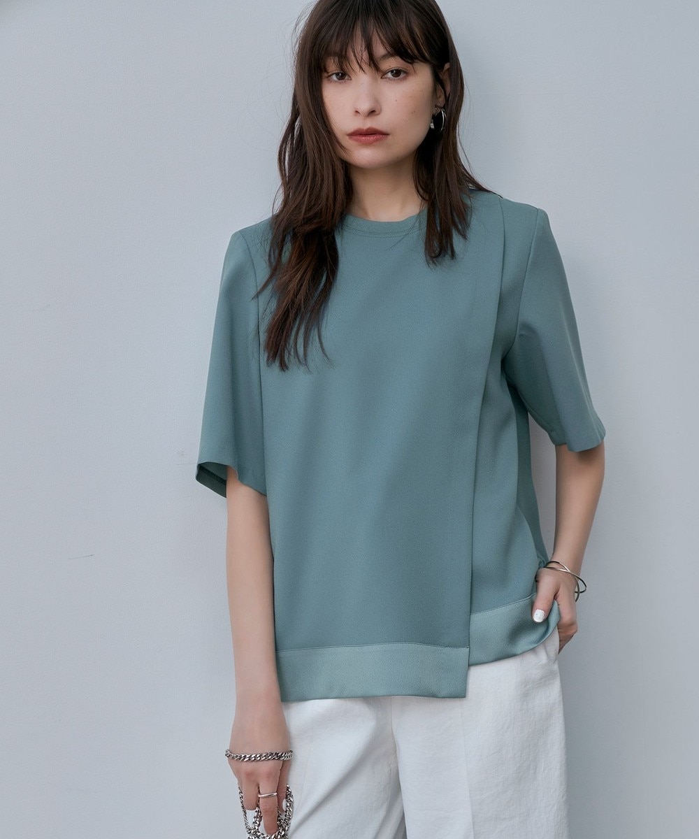 【オンワード】 ICB>トップス 【新色追加・接触冷感・UVケア・速乾・洗える】 FluidBackSatin Tブラウス カデットブルー 0 レディース 【オンワード】 ICB>トップス 【新色追加・接触冷感・UVケア・速乾・洗える】 FluidBackSatin Tブラウス カデットブルー 0 レディース