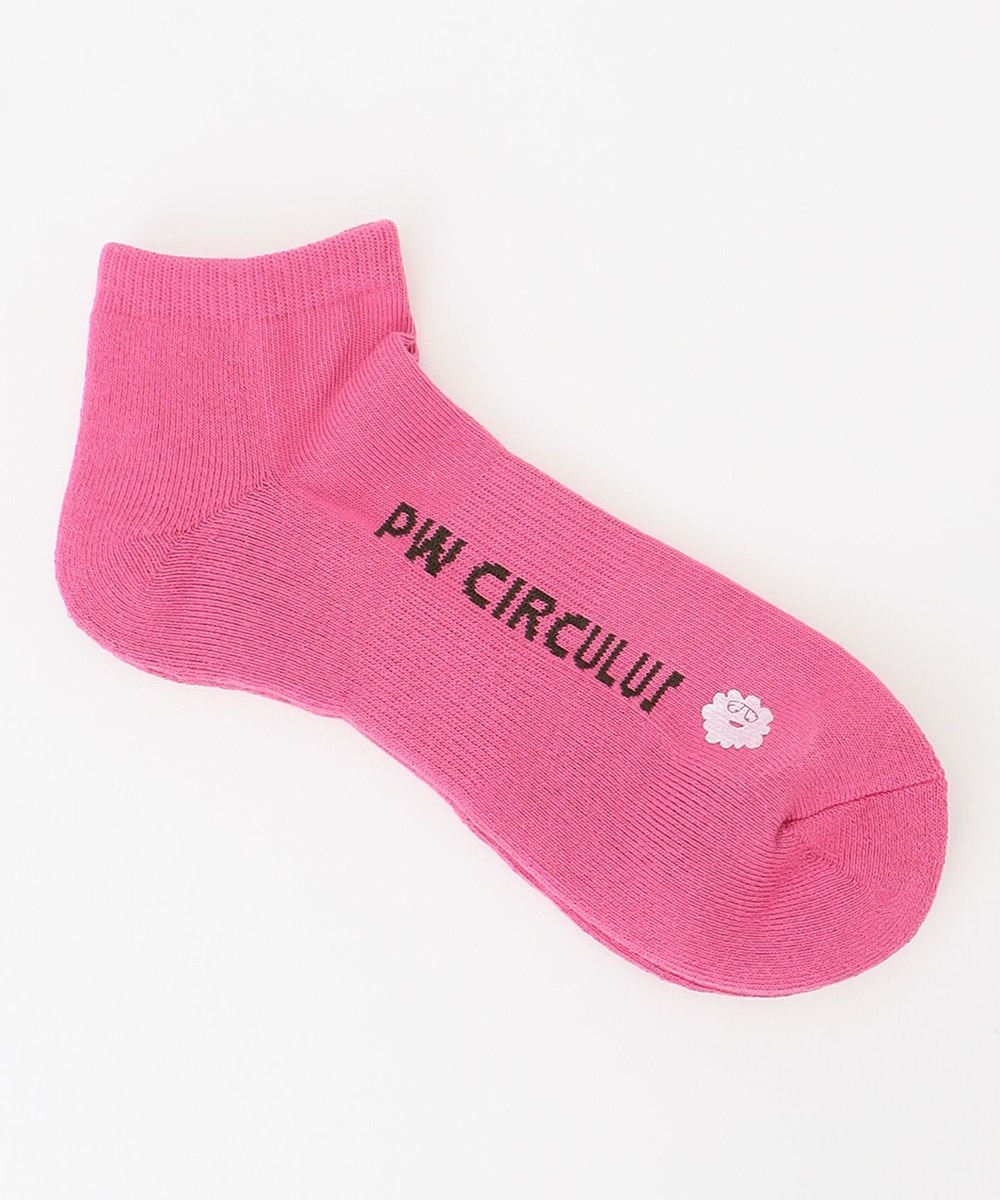 ＜オンワード＞PW CIRCULUS>レッグウェア 【MEN】【疲れにくい】ロゴ ショートソックス ピンク 25-27cm メンズ 【送料無料】