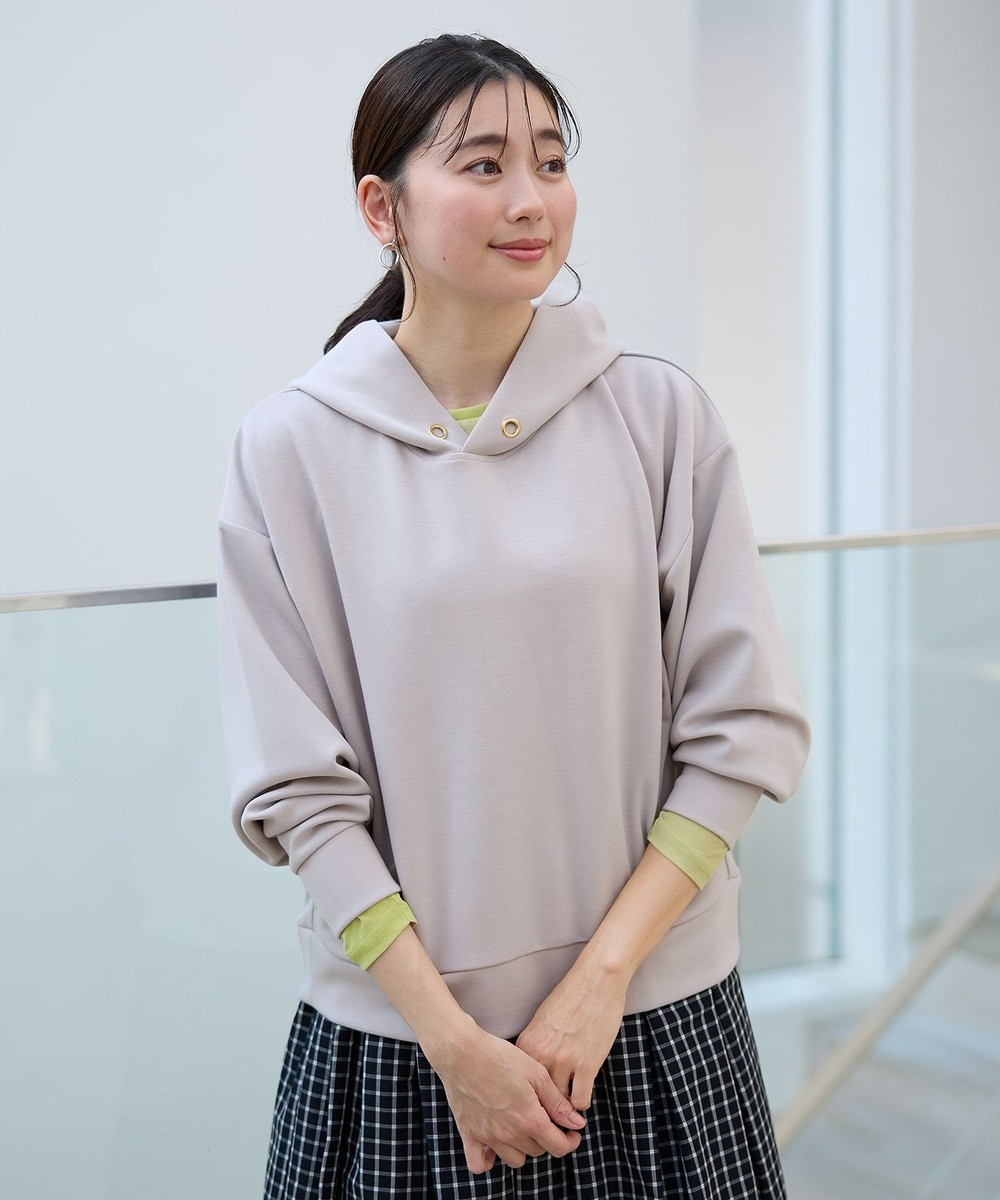 【オンワード】 ANY>トップス 【洗濯機可/UVケア】ダンボールフーディー ライトグレー F レディース 【オンワード】 ANY>トップス 【洗濯機可/UVケア】ダンボールフーディー ライトグレー F レディース