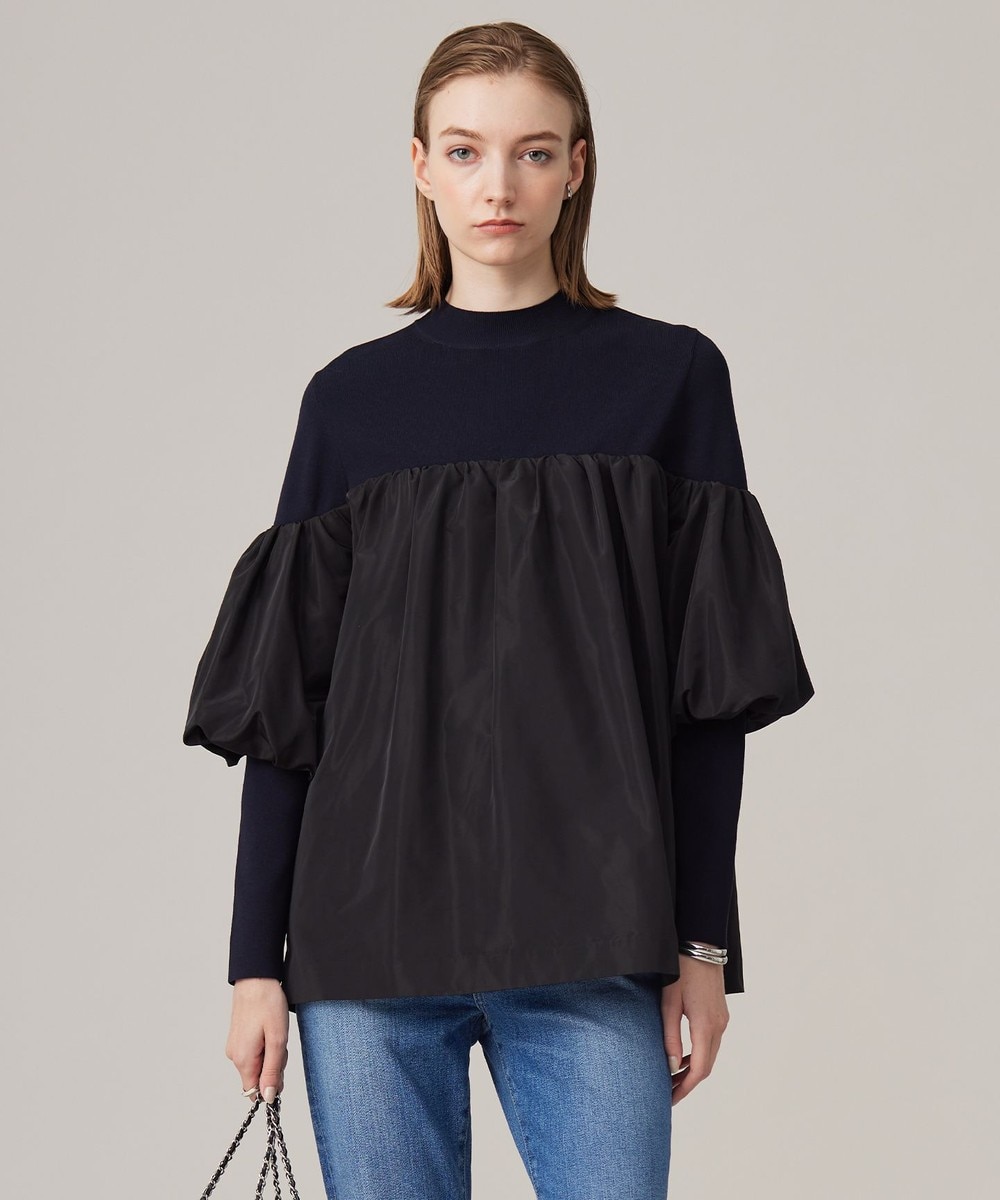 【オンワード】 ICB>トップス 【CLASSY.1月号掲載・洗える】VIS/PEスムース レイヤードデザインニット ネイビー S レディース 【オンワード】 ICB>トップス 【CLASSY.1月号掲載・洗える】VIS/PEスムース レイヤードデザインニット ネイビー S レディース