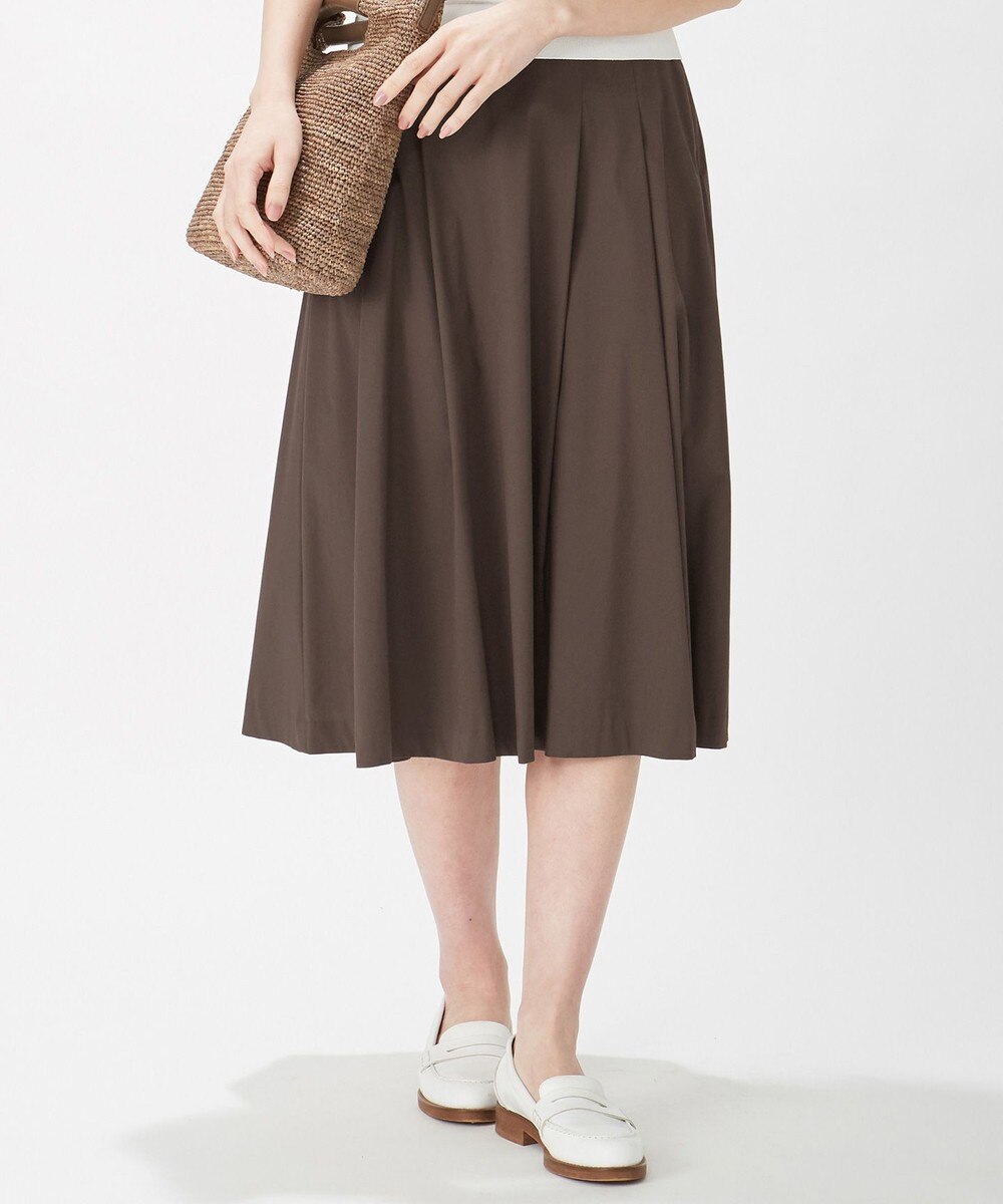 【オンワード】 J.PRESS LADIES L>スカート 【洗える】60/2コットンナイロンシルキーローン スカート ダークブラウン T13 レディース 【送料無料】