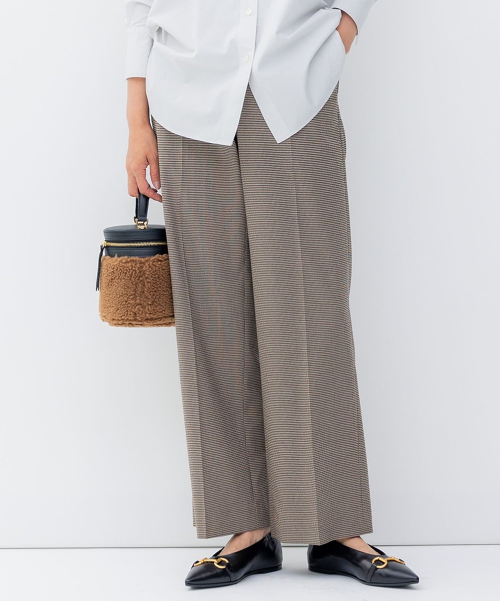 【オンワード】 23区>パンツ 【洗える】チェックストレッチ ワイドパンツ ダークブラウン 36 レディース 【オンワード】 23区>パンツ 【洗える】チェックストレッチ ワイドパンツ ダークブラウン 36 レディース