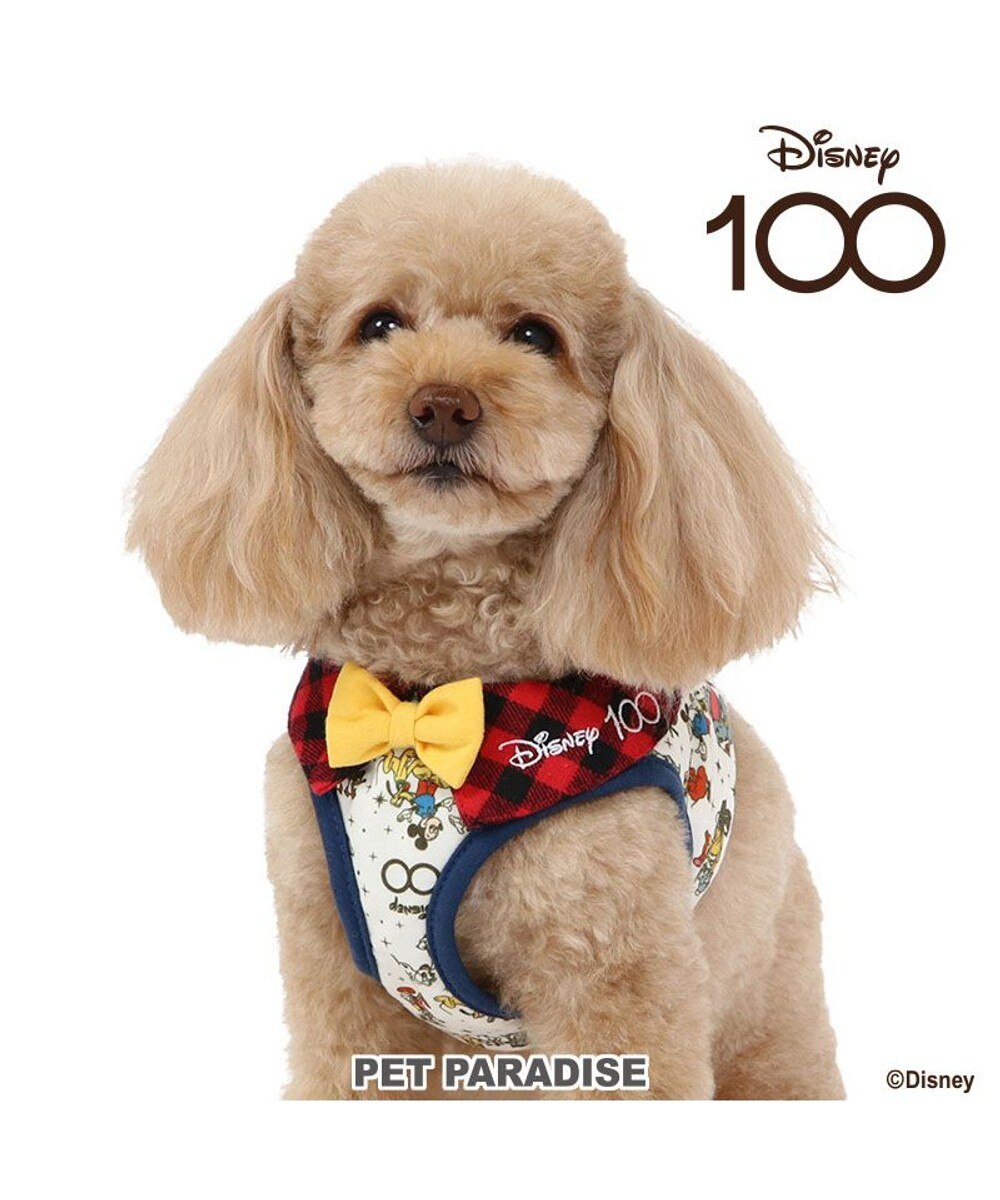 PET PARADISE>ペットグッズ ディズニー100周年ベストハーネス【Ｓ】 白~オフホワイト Ｓ 【送料無料】