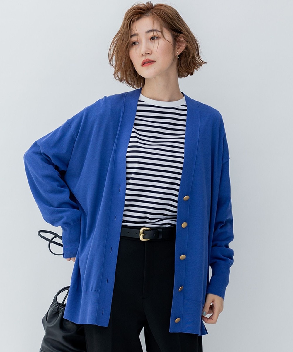 【オンワード】 23区 S(小さいサイズ)>トップス 【洗える】シルクコットン カーディガン ダルブルー 32 レディース 【オンワード】 23区 S(小さいサイズ)>トップス 【洗える】シルクコットン カーディガン ダルブルー 32 レディース