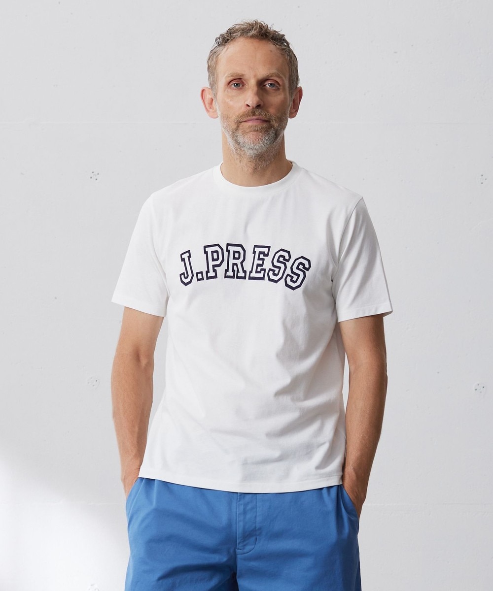 ＜オンワード＞J.PRESS MEN>トップス アーチロゴ Tシャツ ホワイト S メンズ 【送料無料】