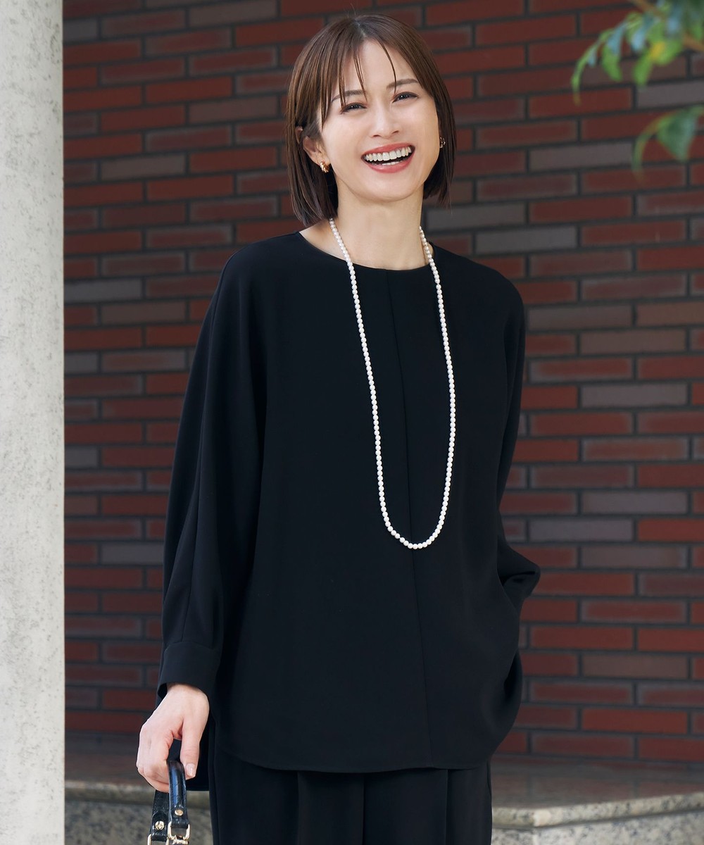 【オンワード】 自由区>トップス 【セットアップ対応】トリアセダブルクロス ブラウス ブラック 40 レディース 【オンワード】 自由区>トップス 【セットアップ対応】トリアセダブルクロス ブラウス ブラック 40 レディース