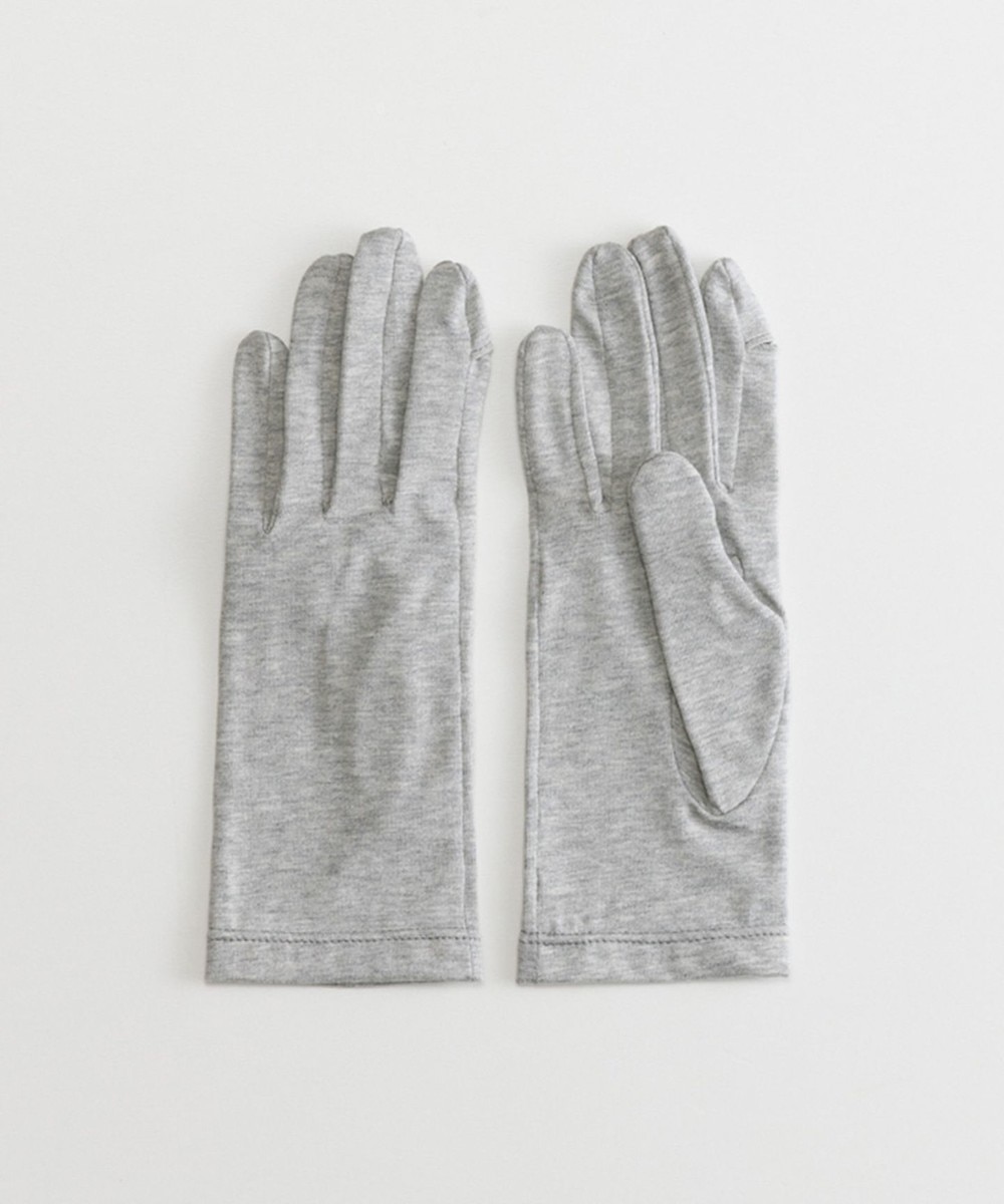 【オンワード】 ORuKuBET>ファッション雑貨 organic cotton gloves + グレー L レディース 【送料当社負担】